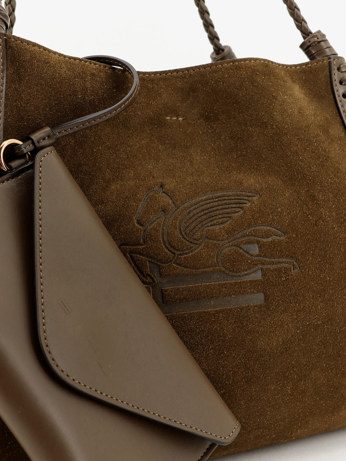 Libra S Arnica suede shopping bag