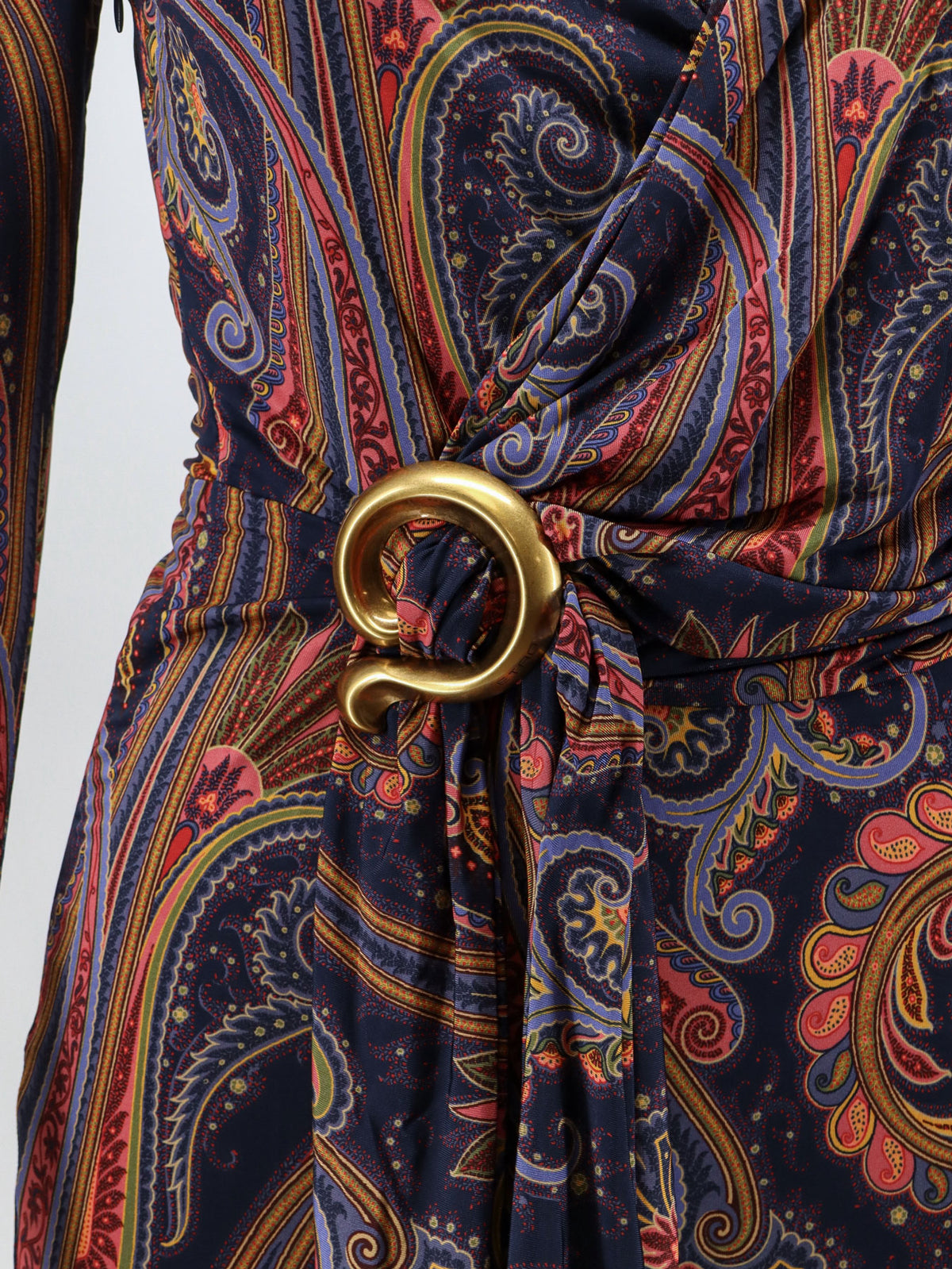 Stretch viscose dress with iconic pattern