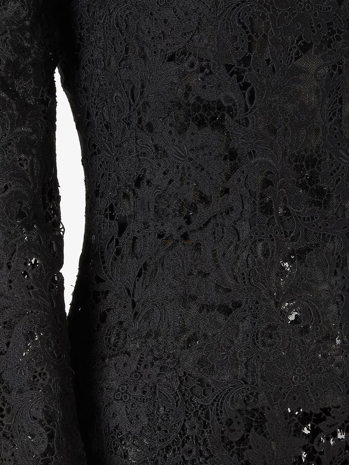 Black macramé lace dress