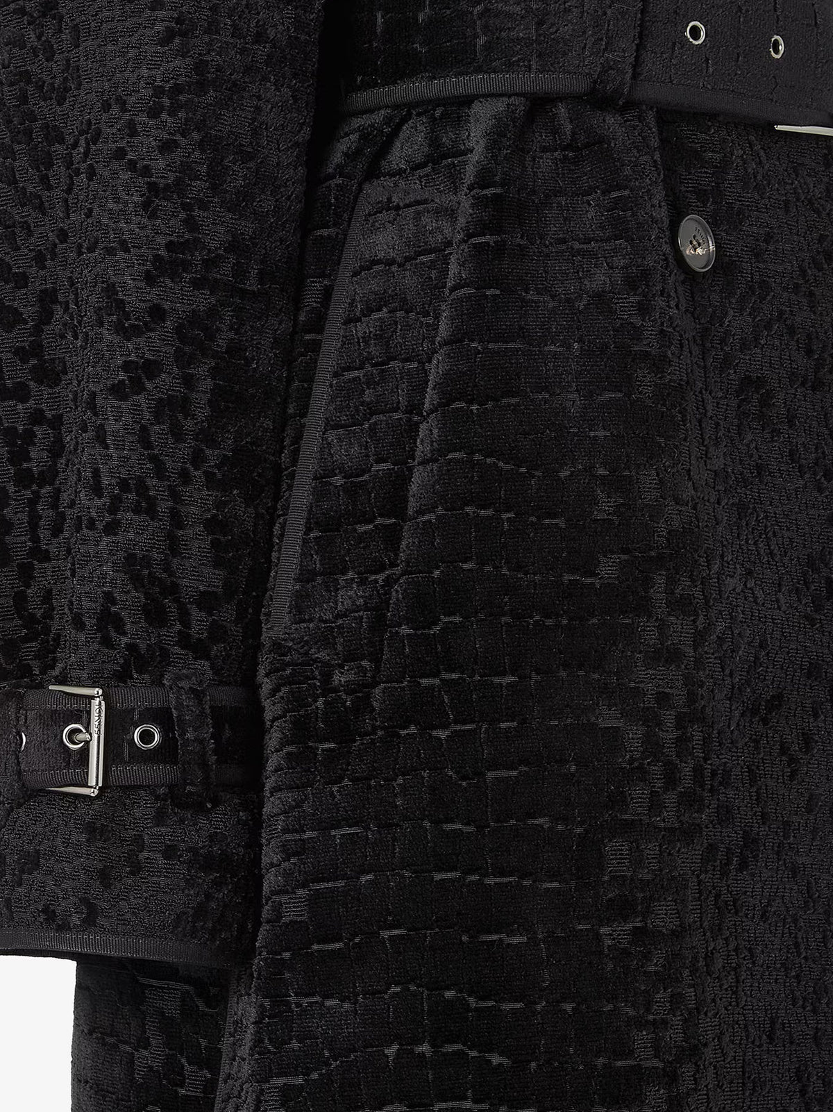 Cappotto in velluto jacquard con motivo animalier