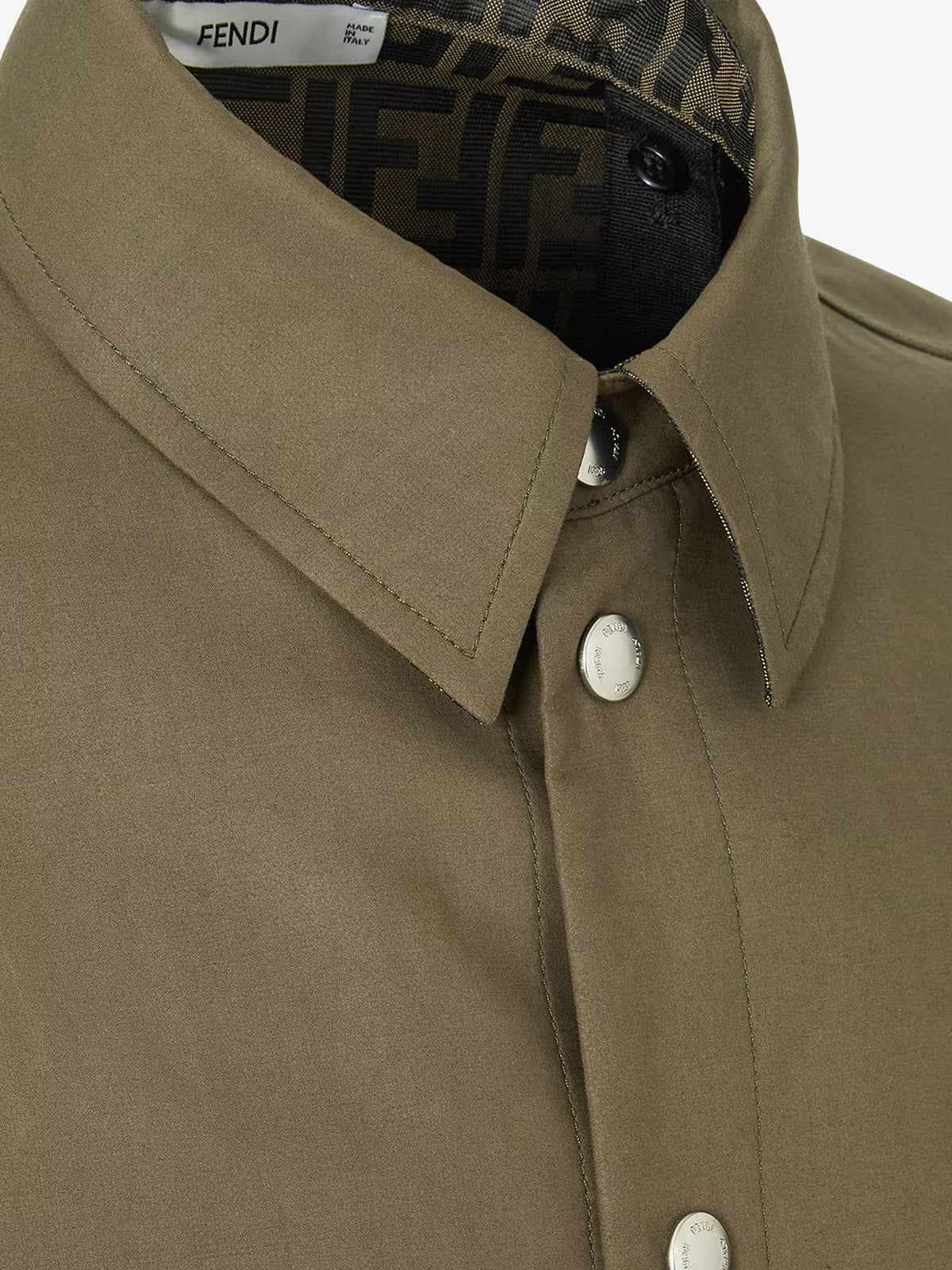 Zucca Green FF jacquard nylon blouson