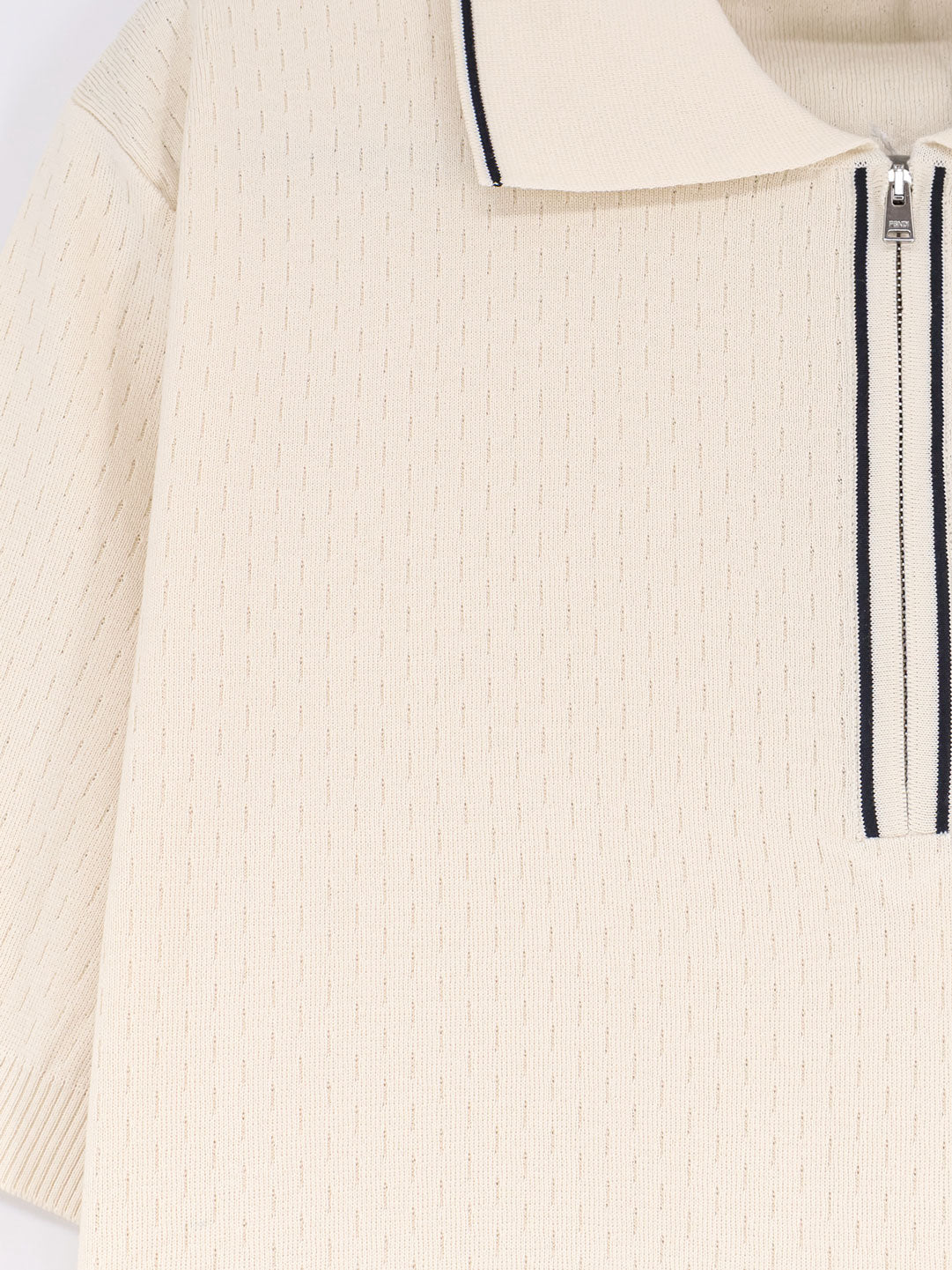 Cotton and silk polo shirt with FF embroidery
