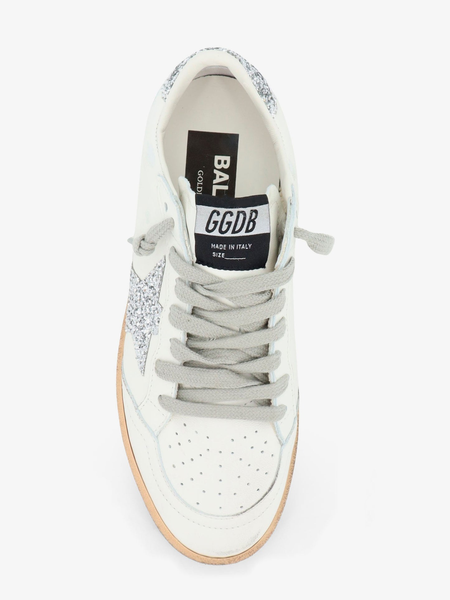 Ballstar leather sneakers with iconic glitter logo on the side