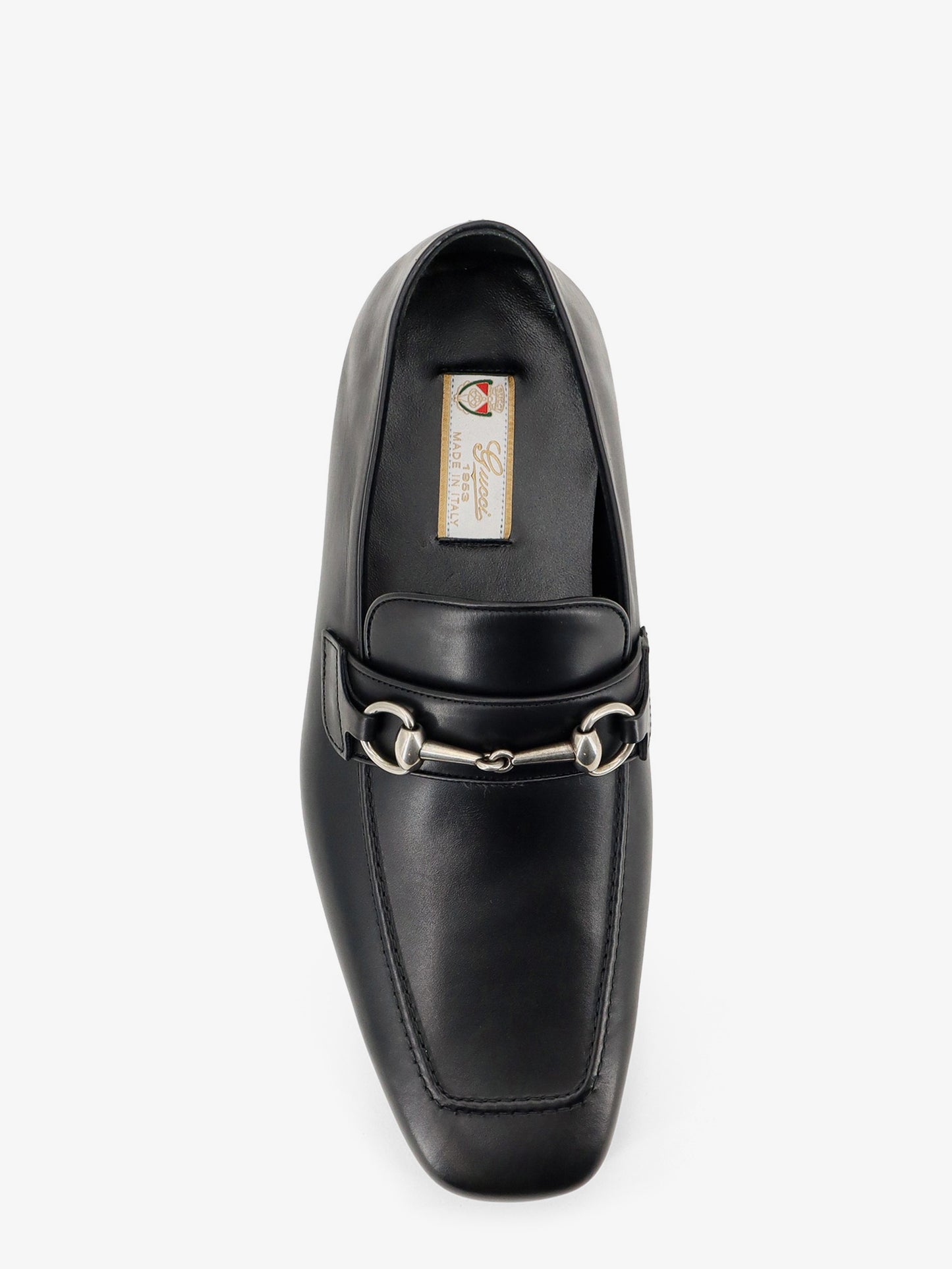Leather loafers with metal Horsebit