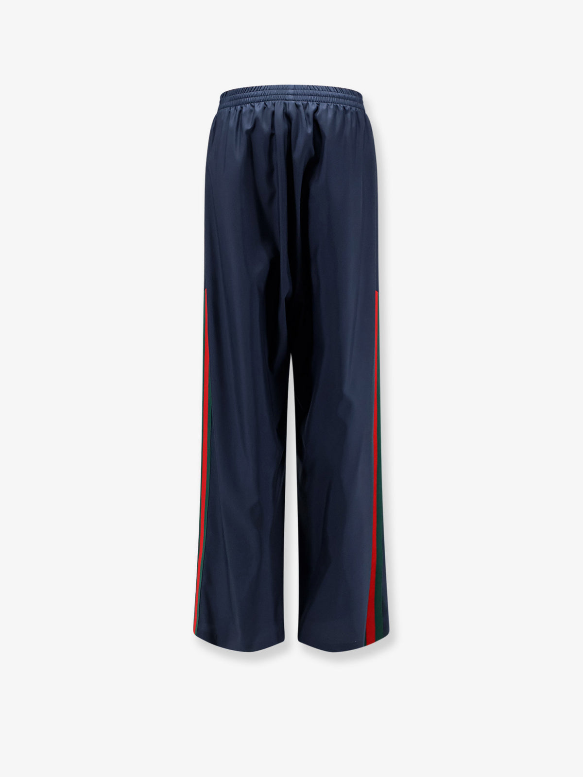 Technical silk poplin trousers with Web ribbon