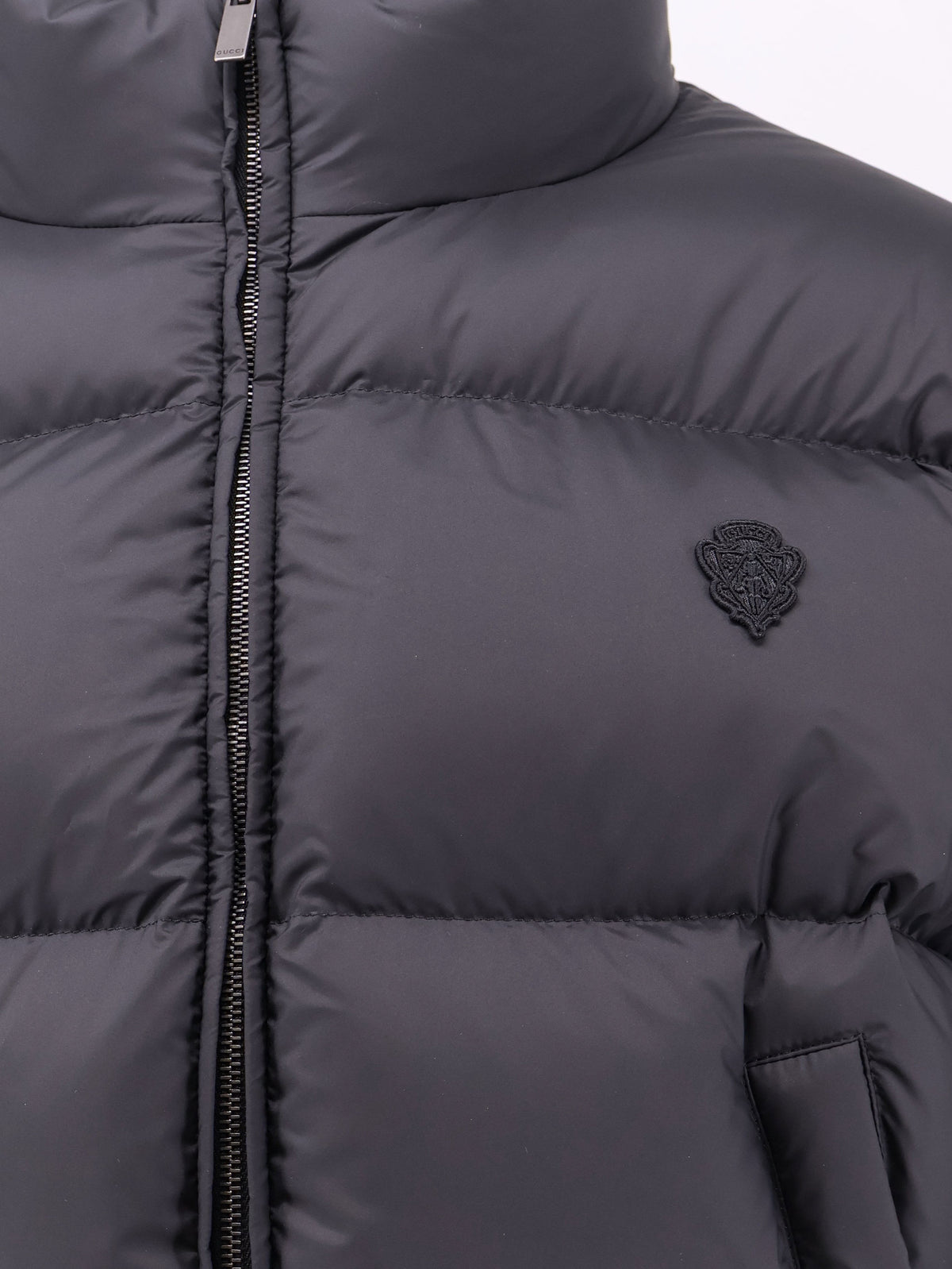 Crop Fit Down Jacket with iconic crest