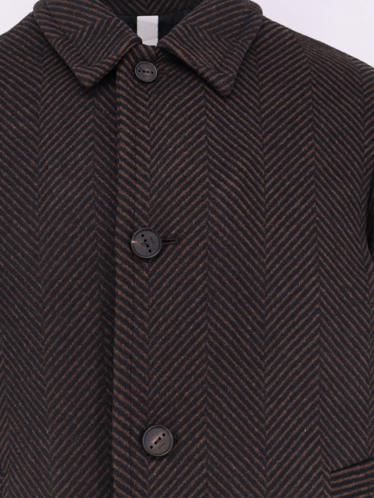Cappotto Loconia in misto lana con motivo spigato