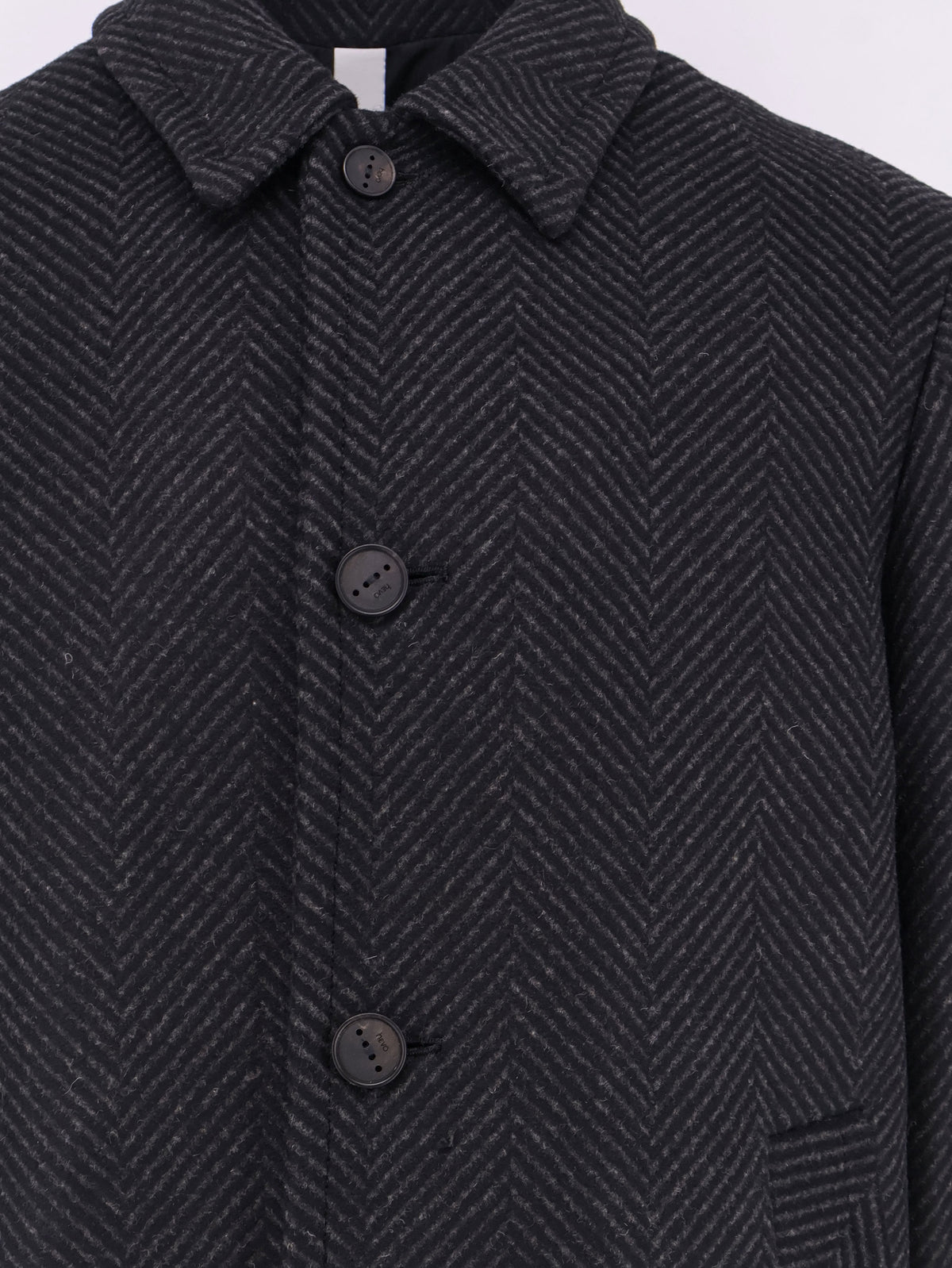 Cappotto Loconia in misto lana con motivo spigato