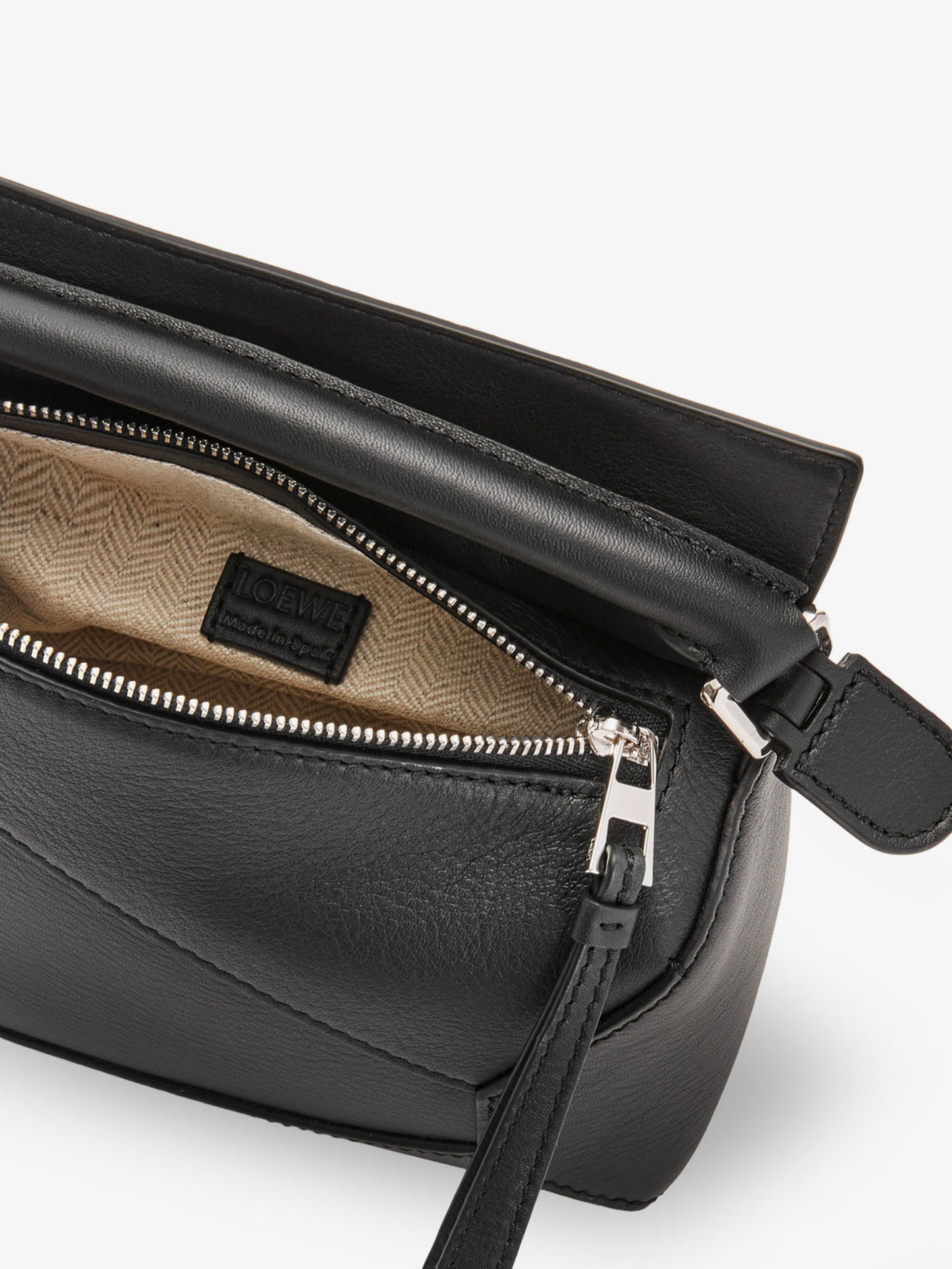 Puzzle Edge Leather Handbag