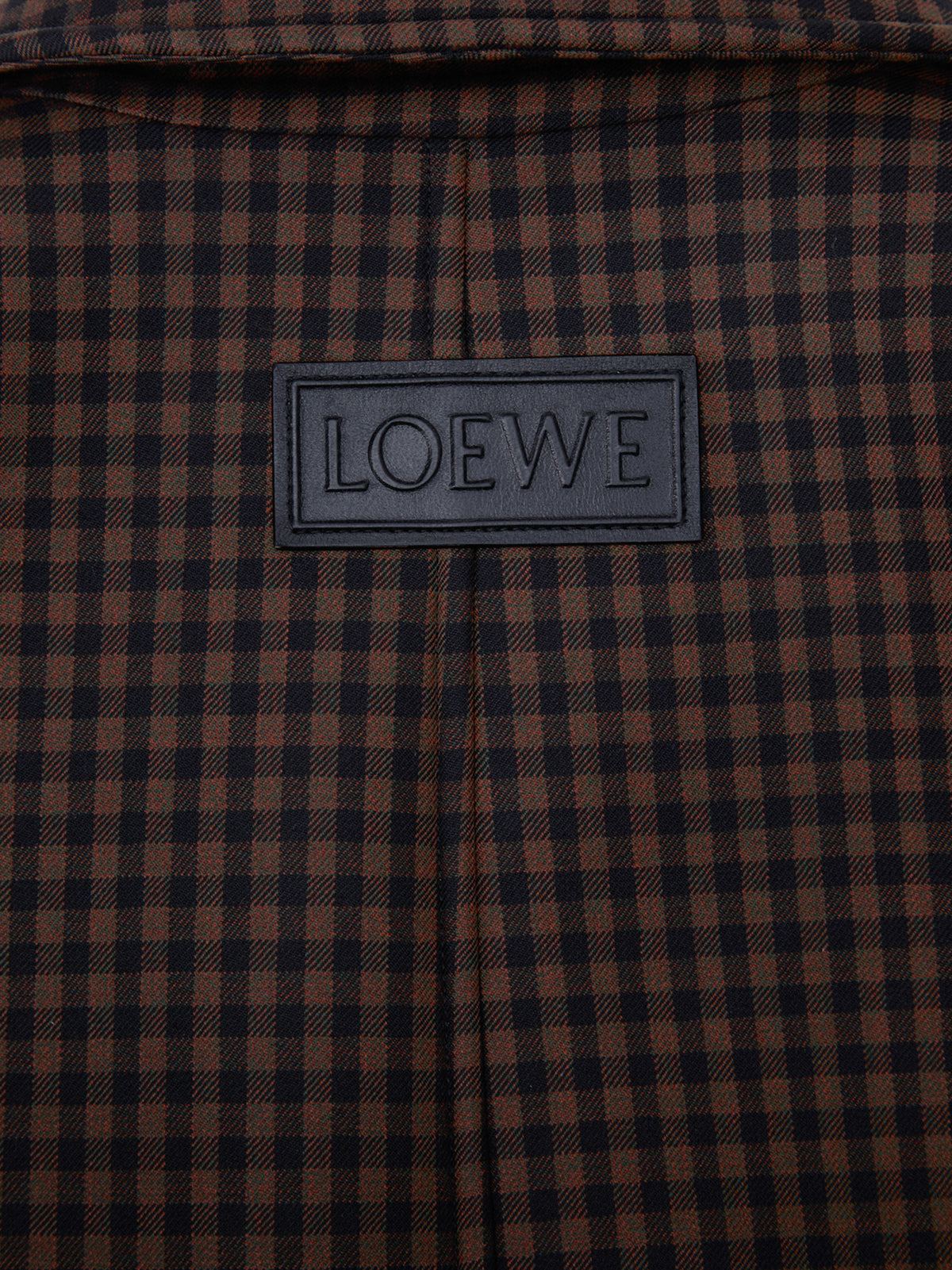 Wool jacket with checked pattern