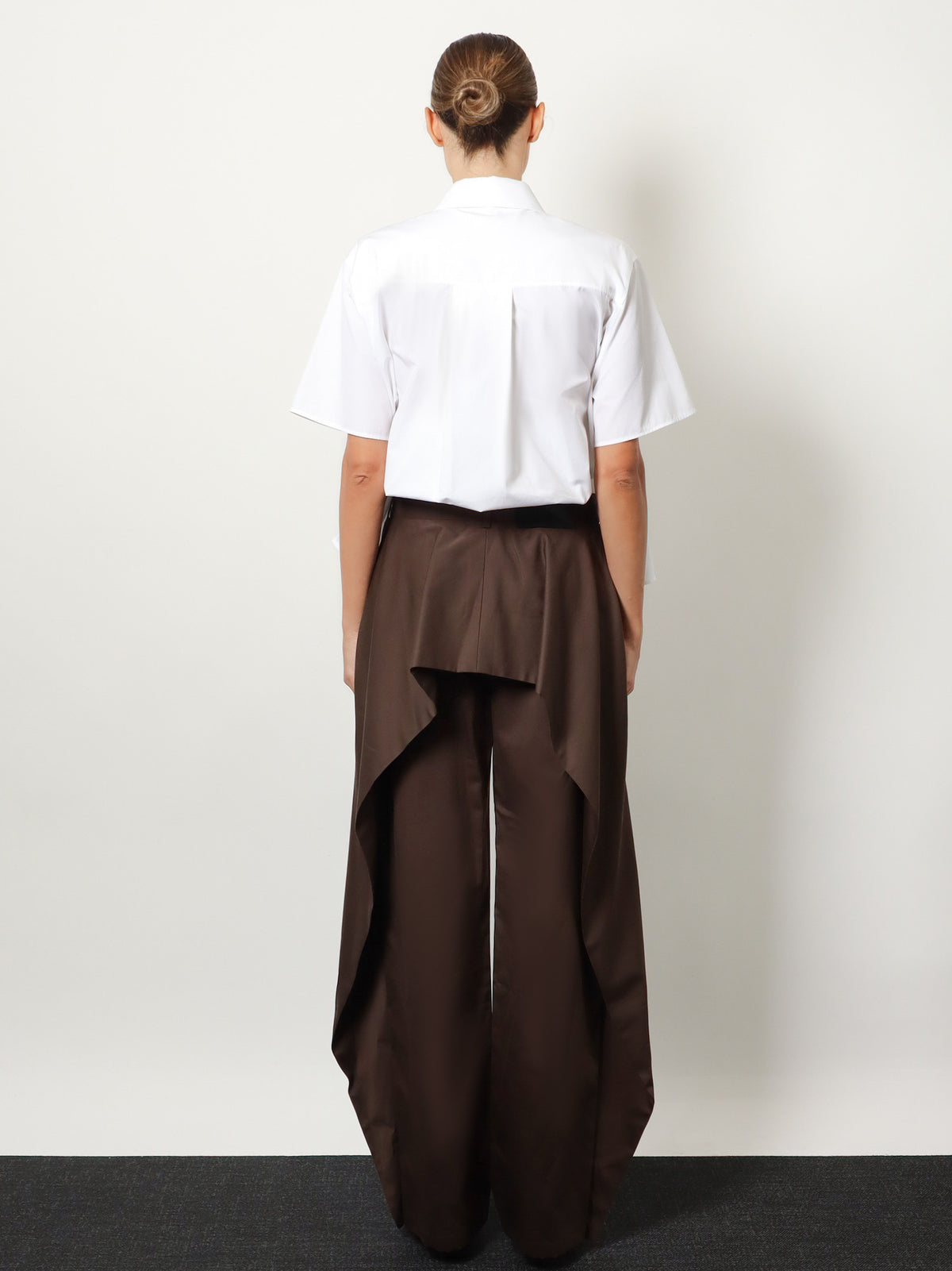 Cotton and silk blend trousers