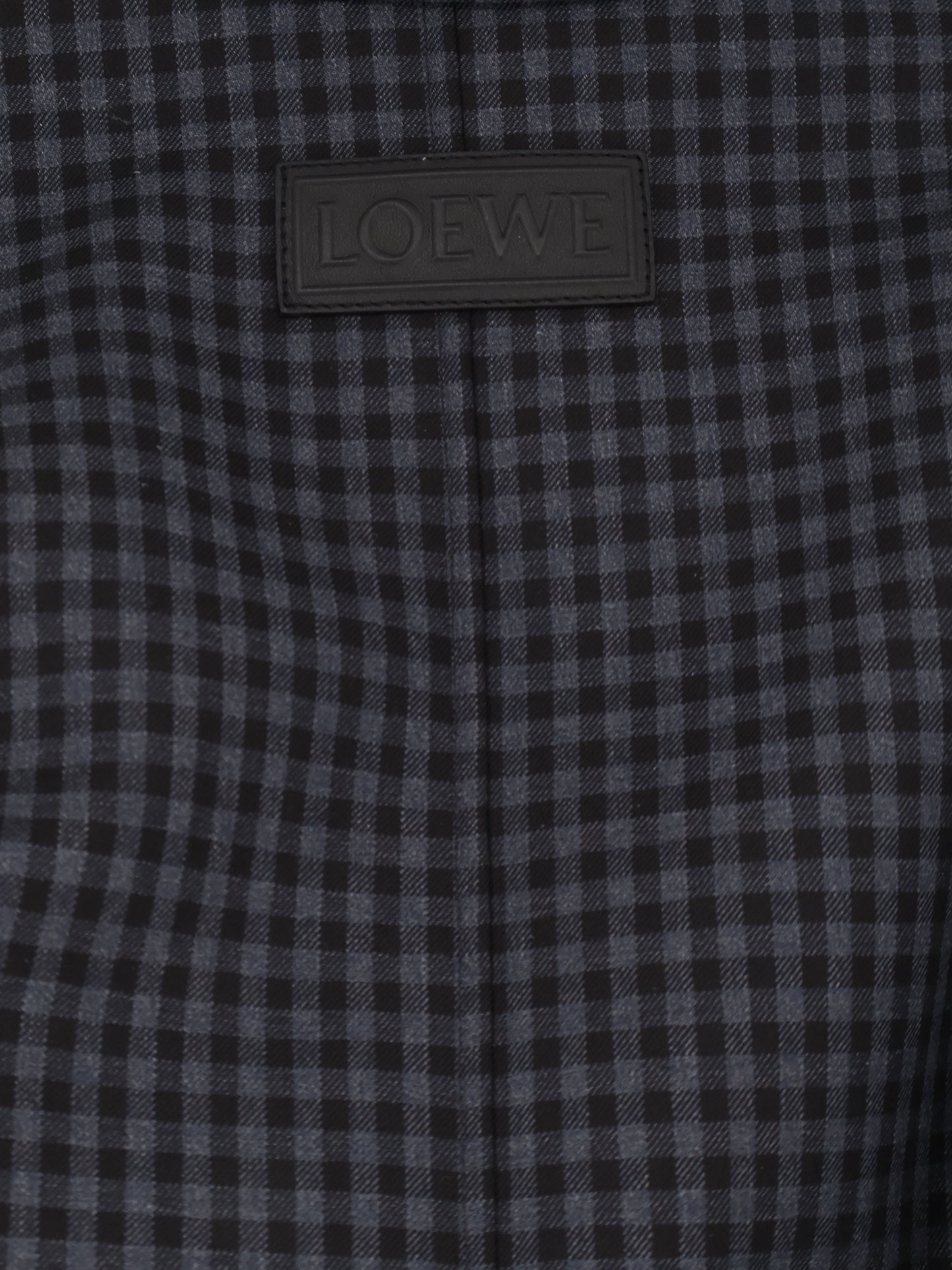 Lightweight wool jacket with a check pattern