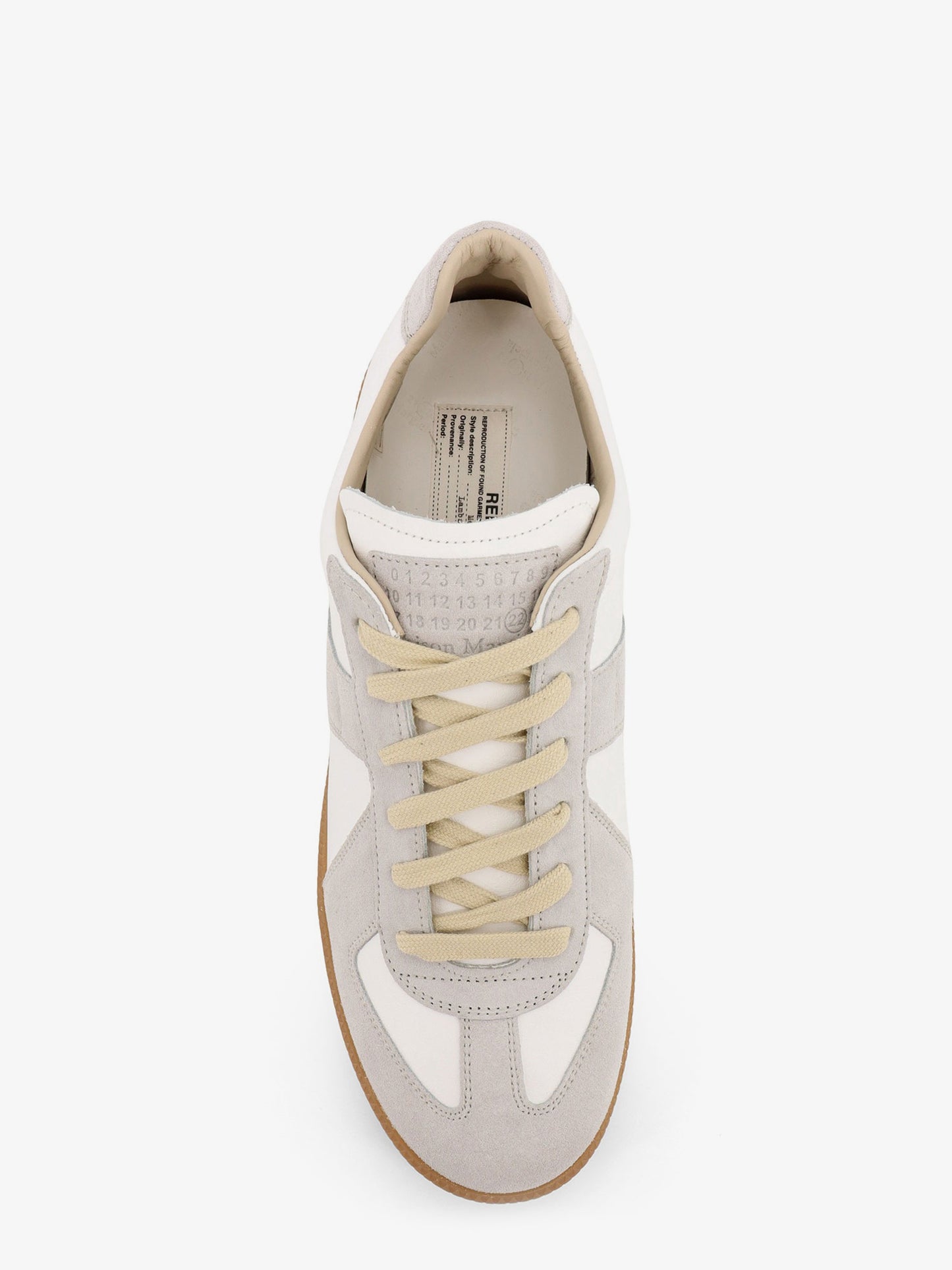 Low-top Replica leather and suede sneakers