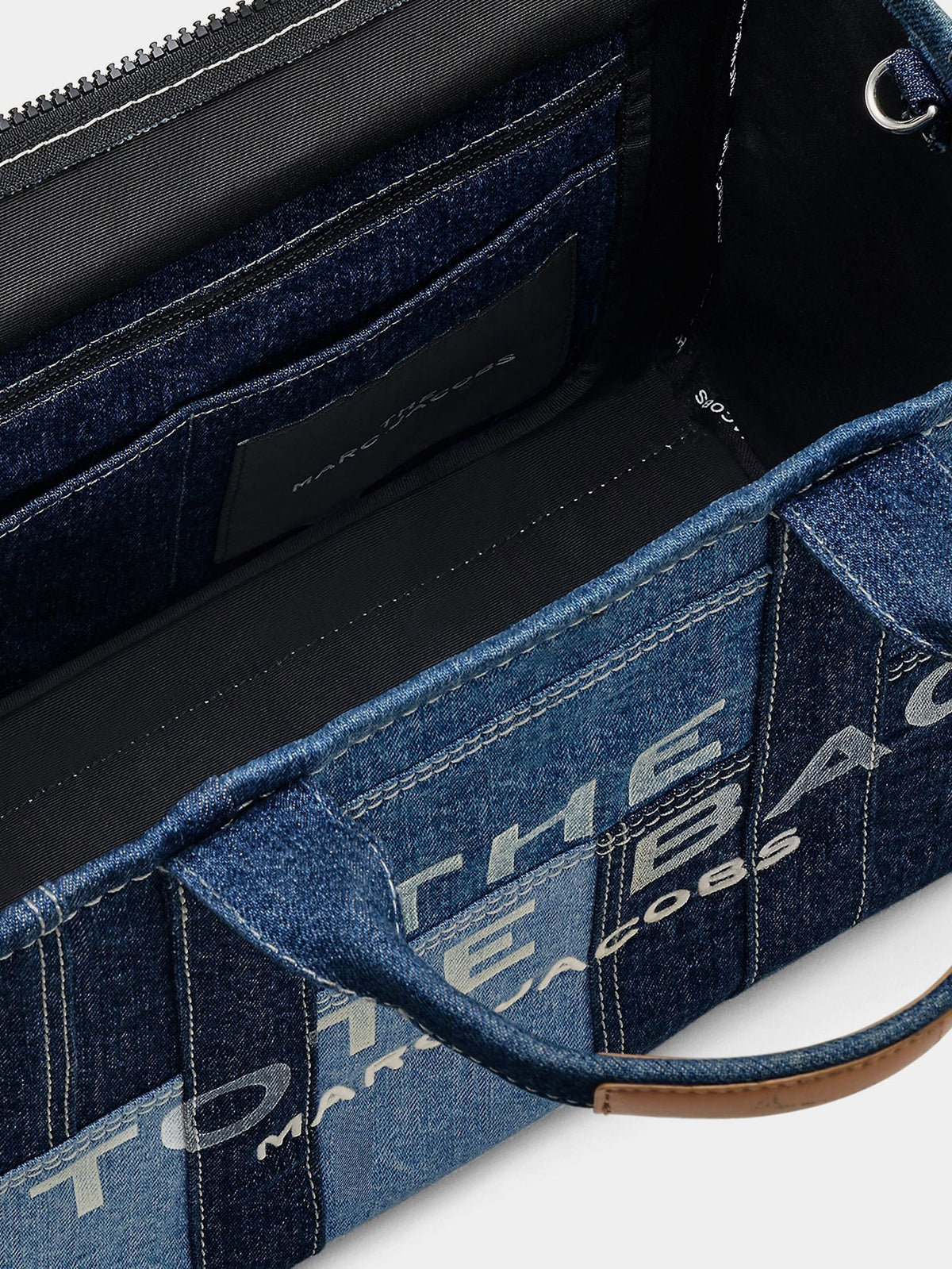 Borsa a mano The denim Medium con stampa logo frontale