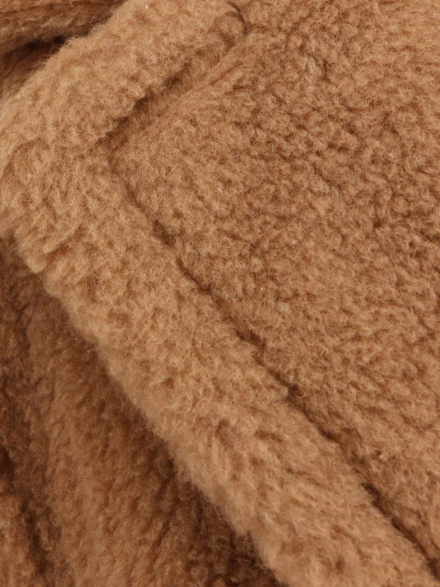 Teddy camel hair and silk coat
