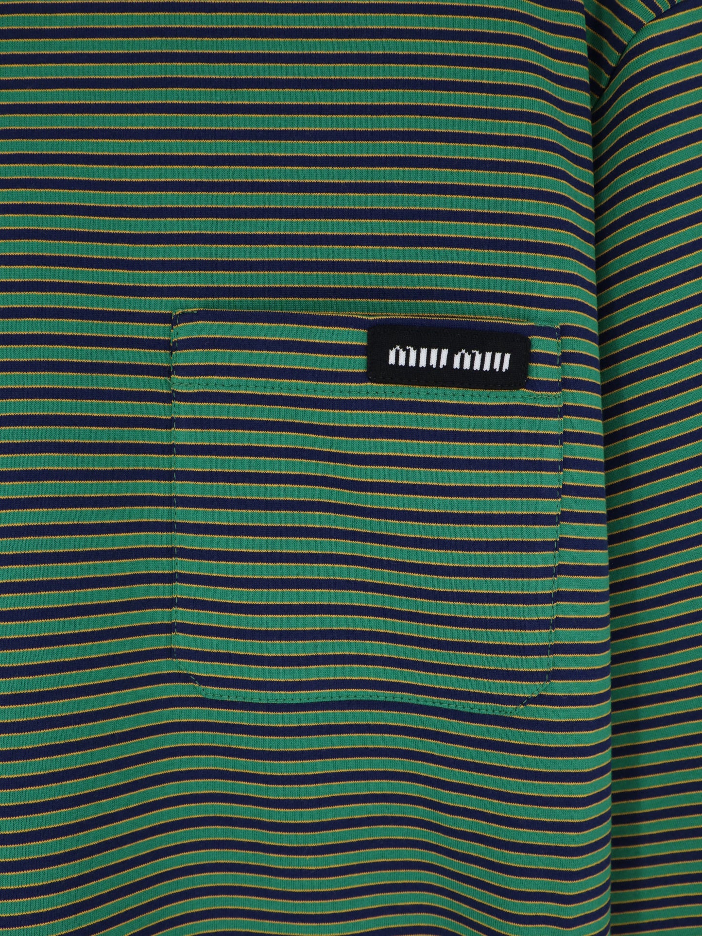 Cotton T-shirt with striped pattern