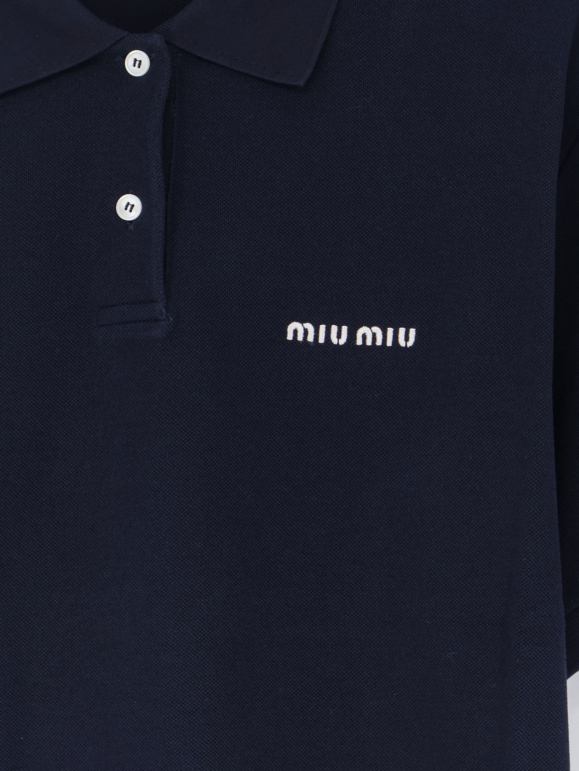 Cotton polo shirt with front embroidered logo