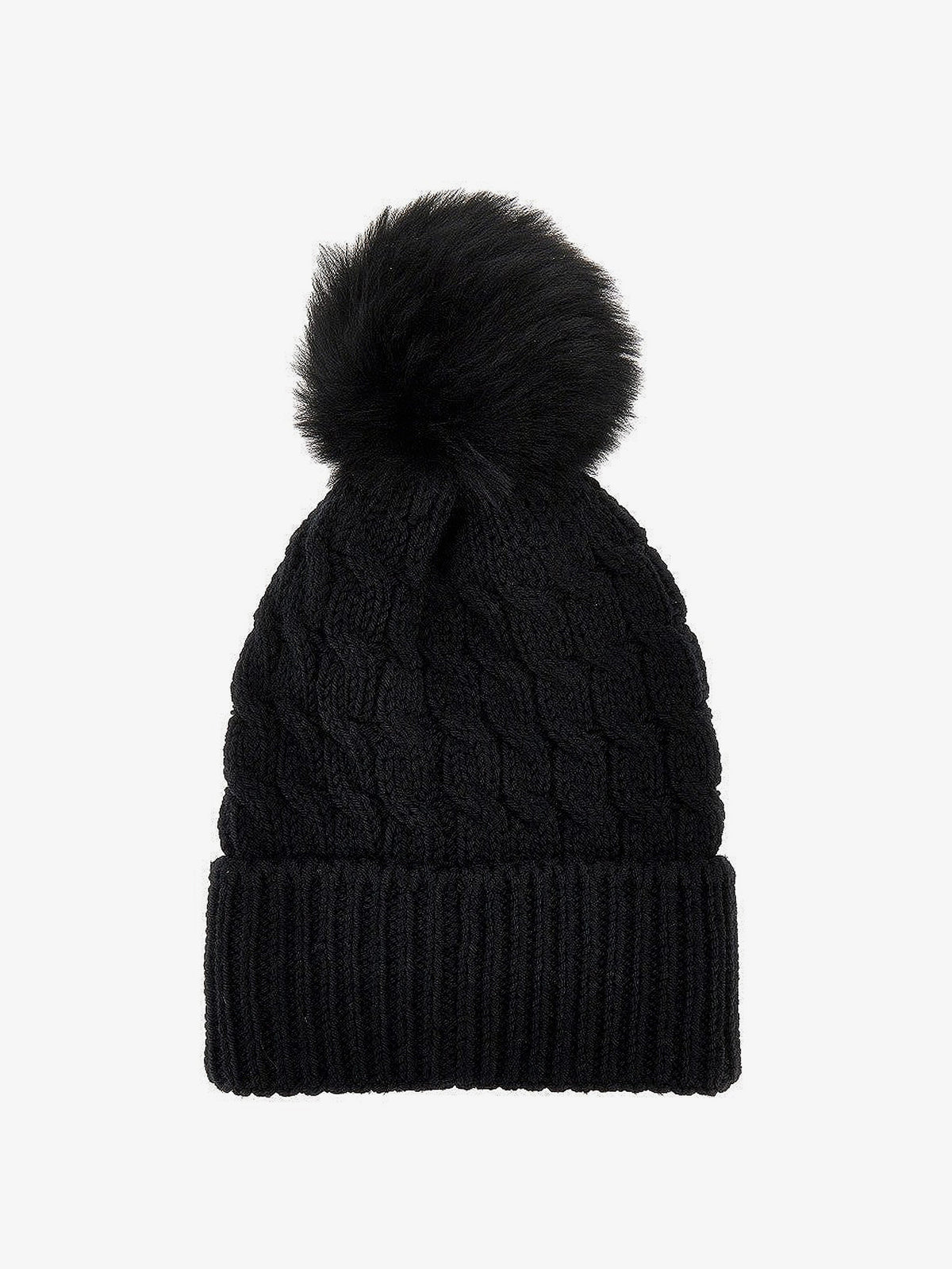 Wool hat with pom-pom