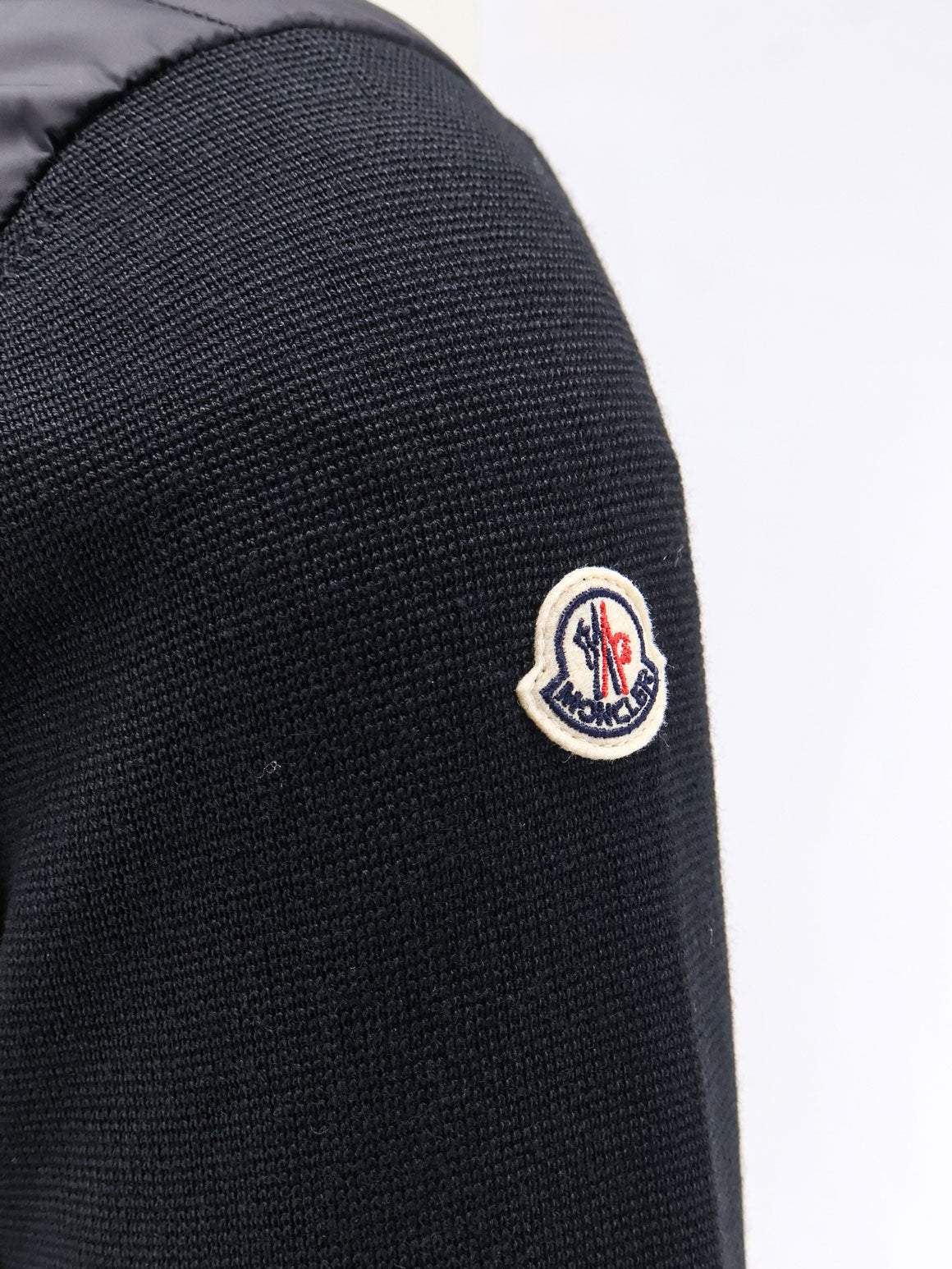 Down Jacket with virgin wool blend inserts