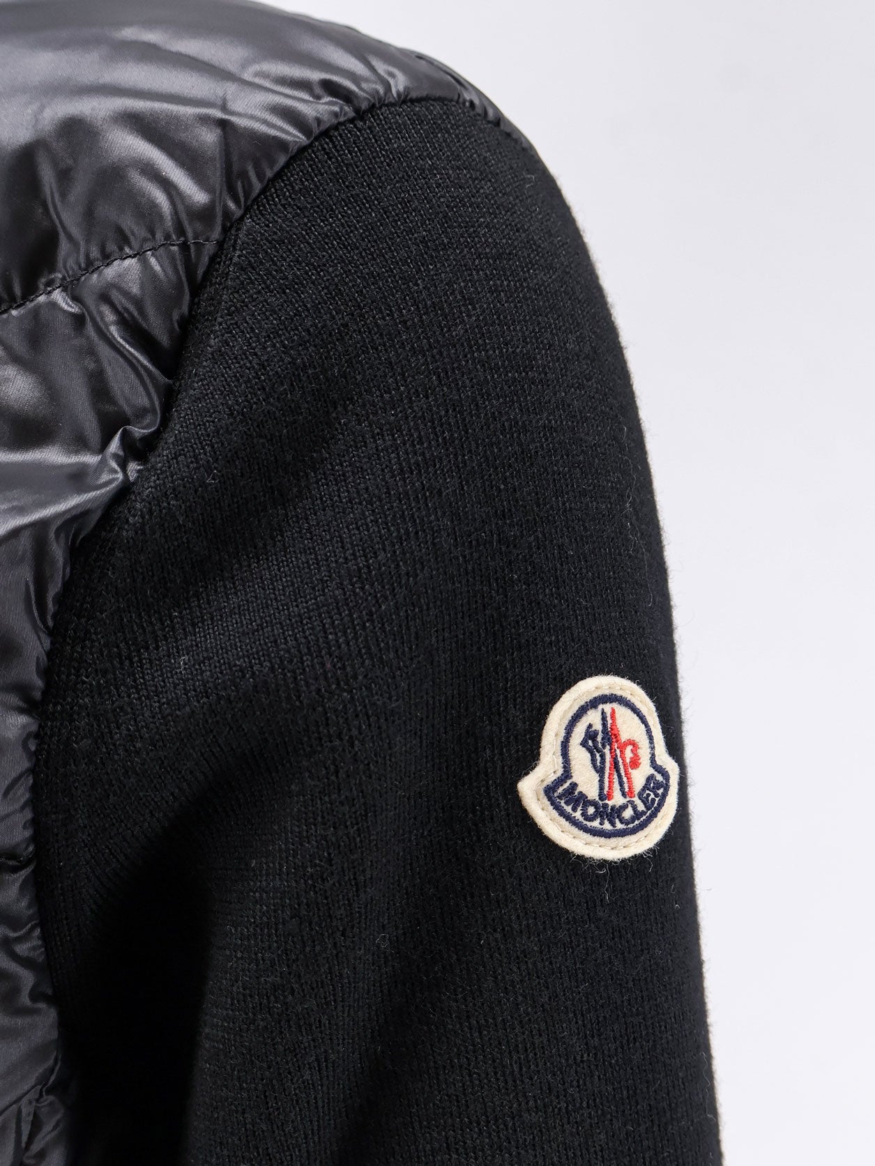 Down Jacket with virgin wool sleeves