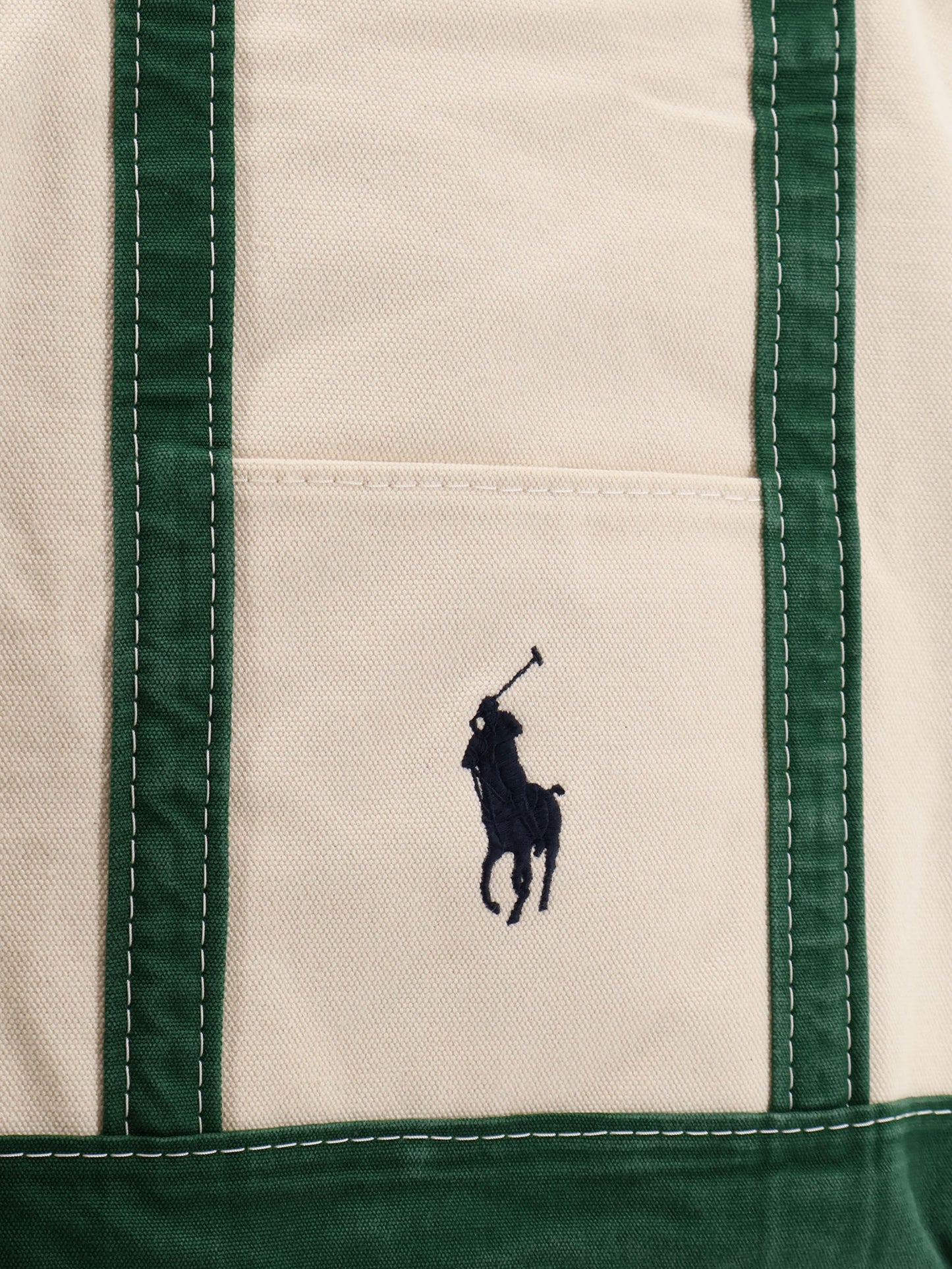 Denim shoulder bag with embroidered logo on the front