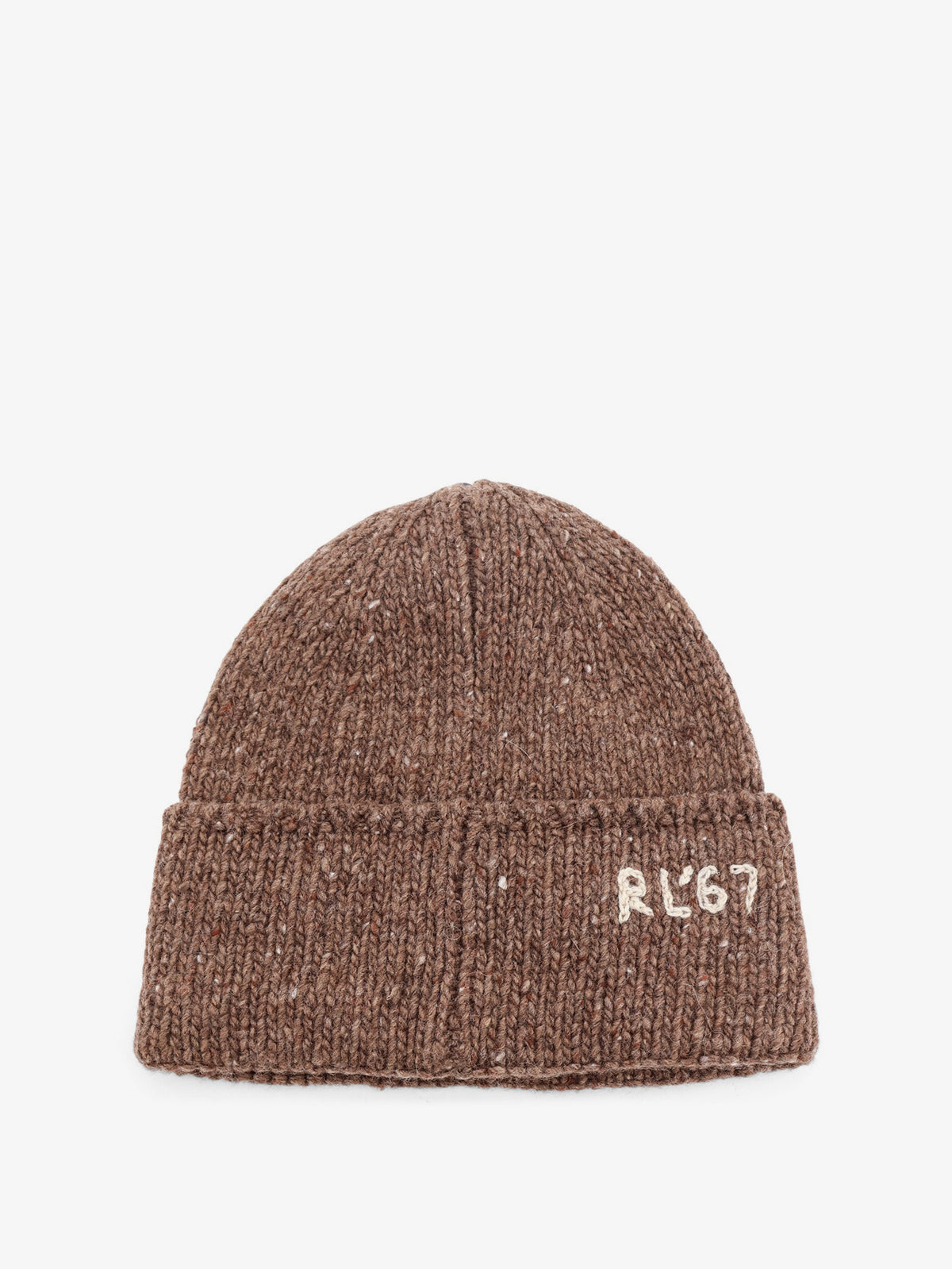 Wool blend hat with logo insert