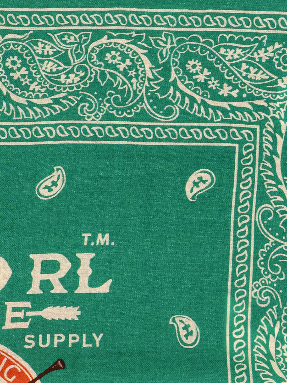 Foulard in cotone con stampa paisley