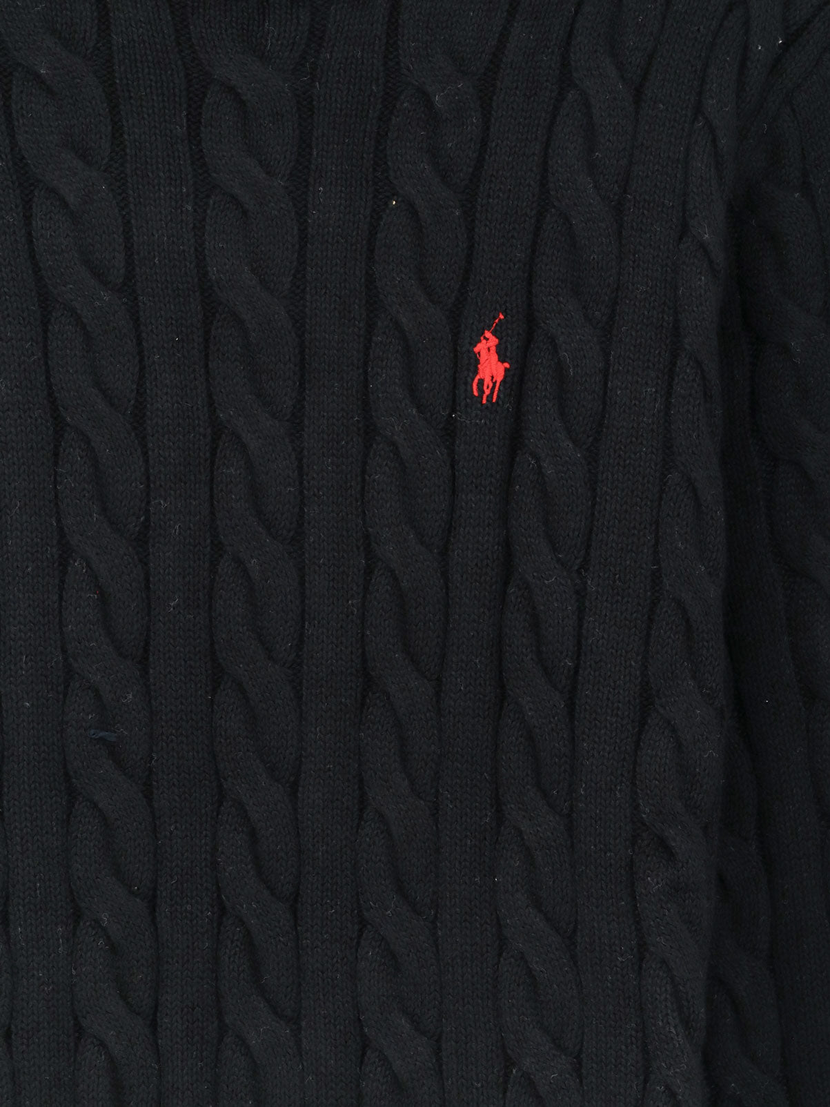 Maglia in cotone con lavorazione a trecce
