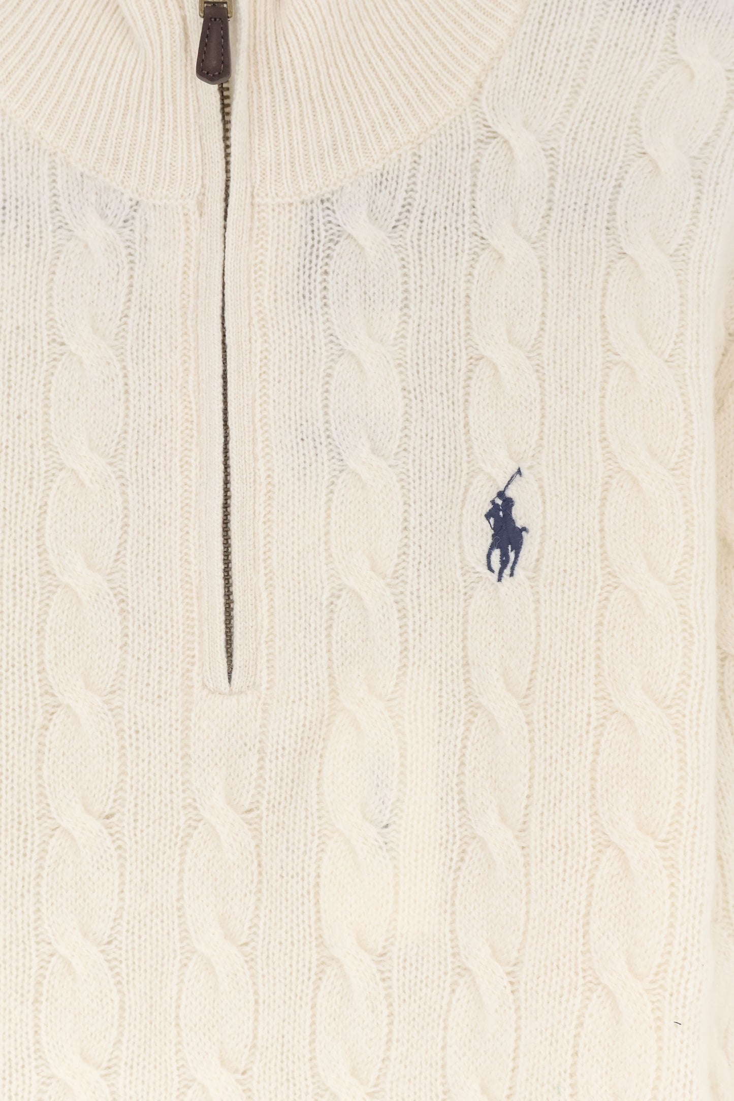 Cable-knit wool and cashmere sweater