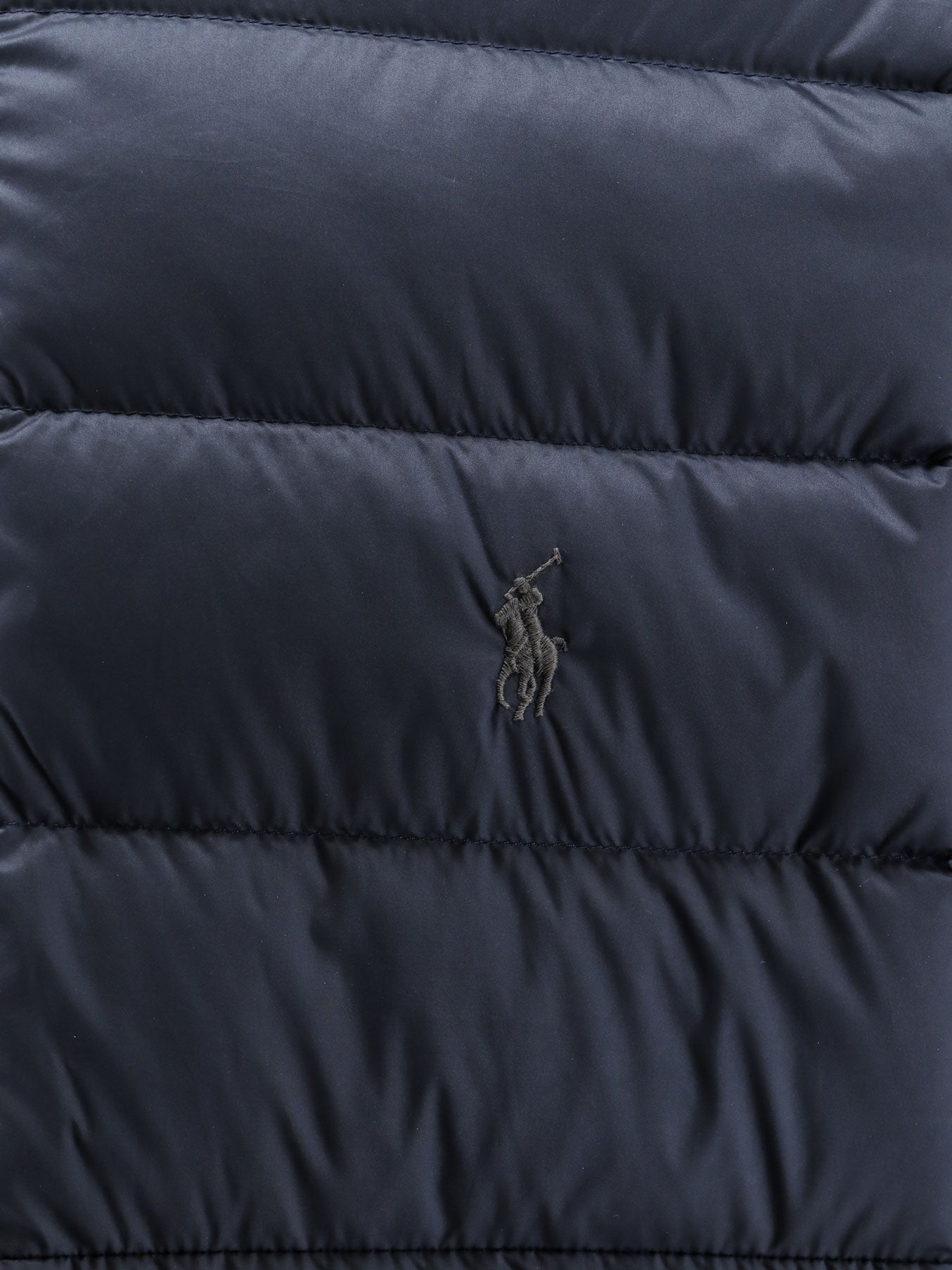 Packable recycled material down jacket
