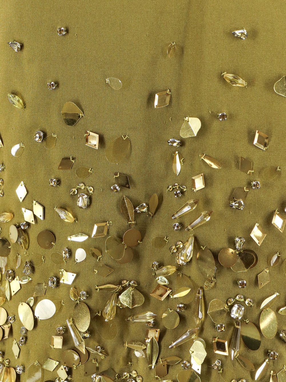 Mini dress with sequins and rhinestones