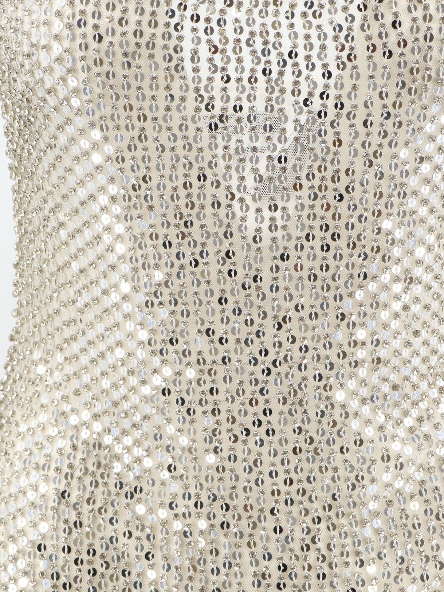 Mini dress with seqiuins and rhinestones