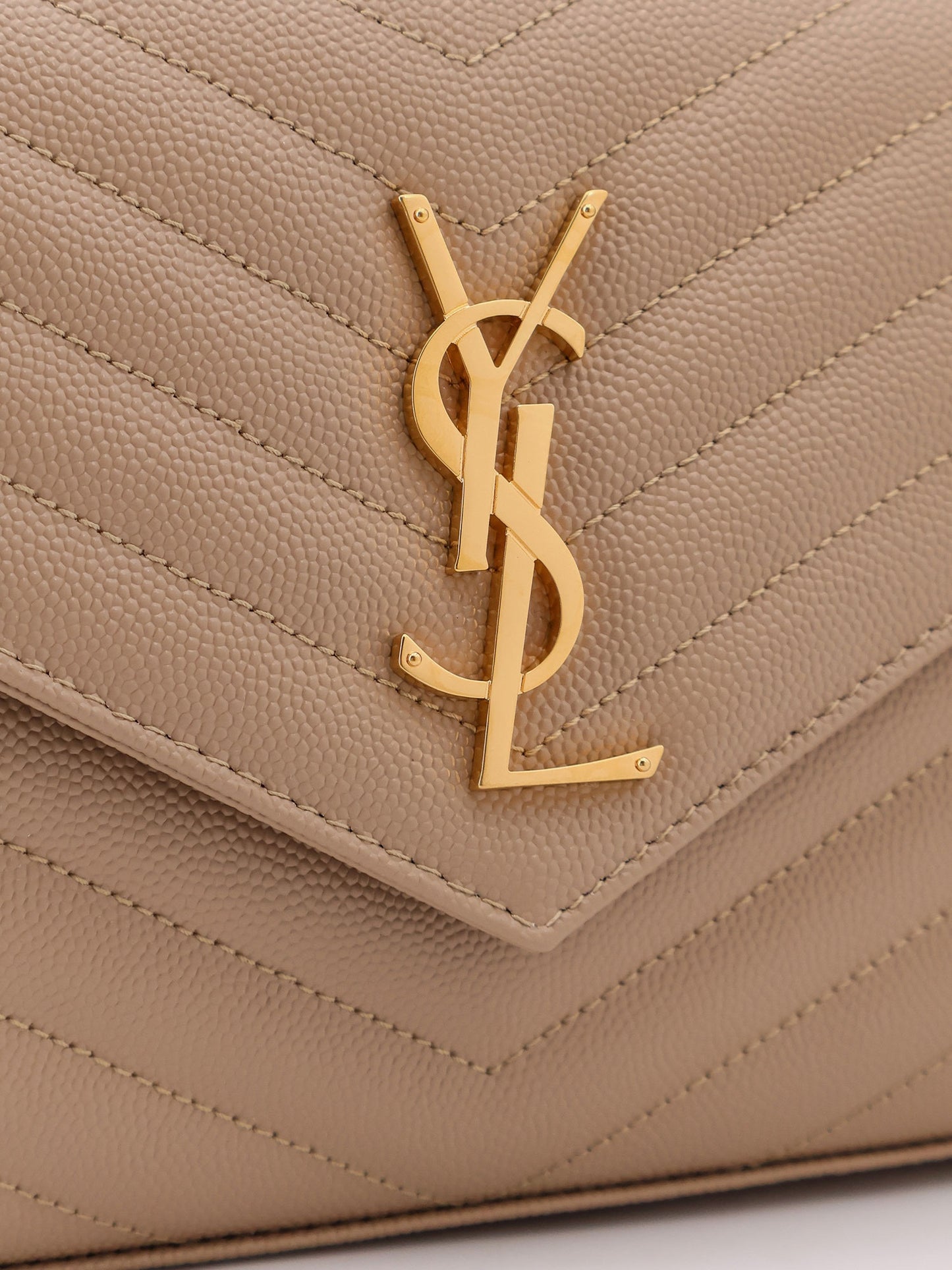 Leather crossbody bag with metal Cassandre logo