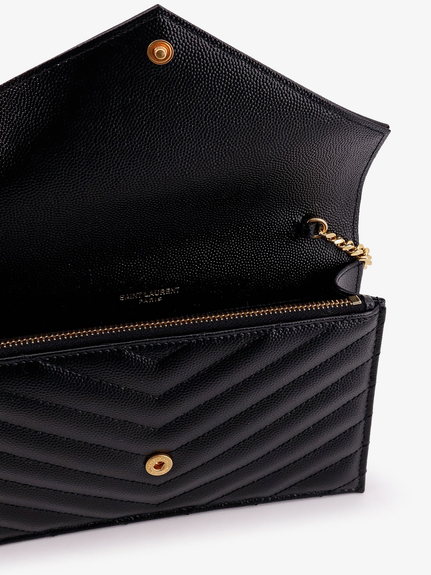 Cassandre Envelope Clutch Crossbody Bag with Chain