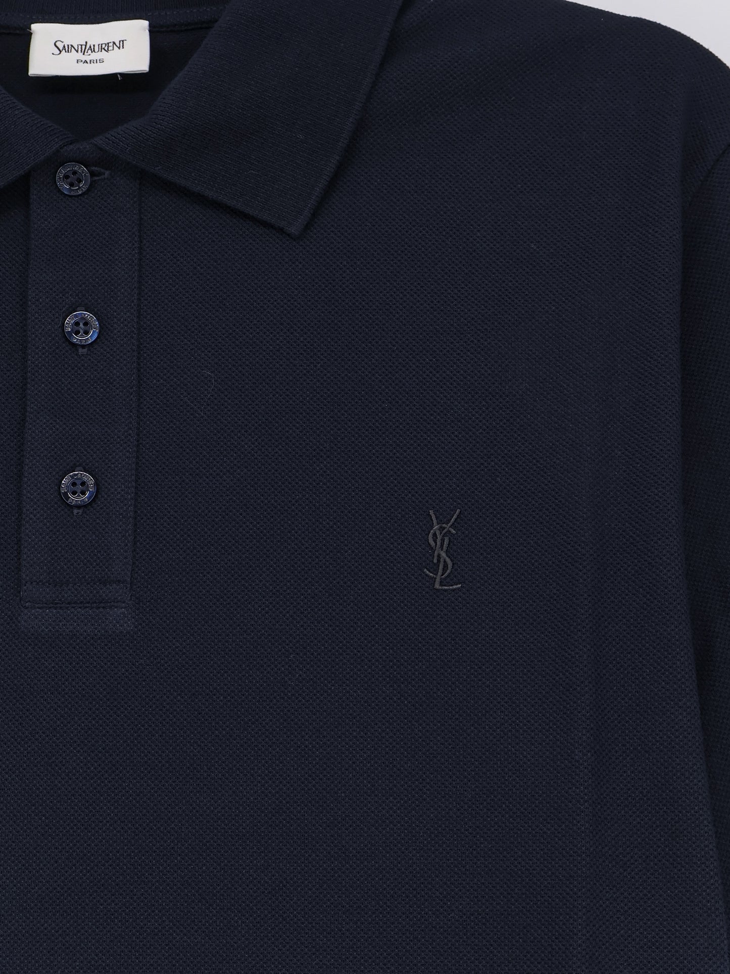 Piqué cotton polo shirt with Cassandre embroidery