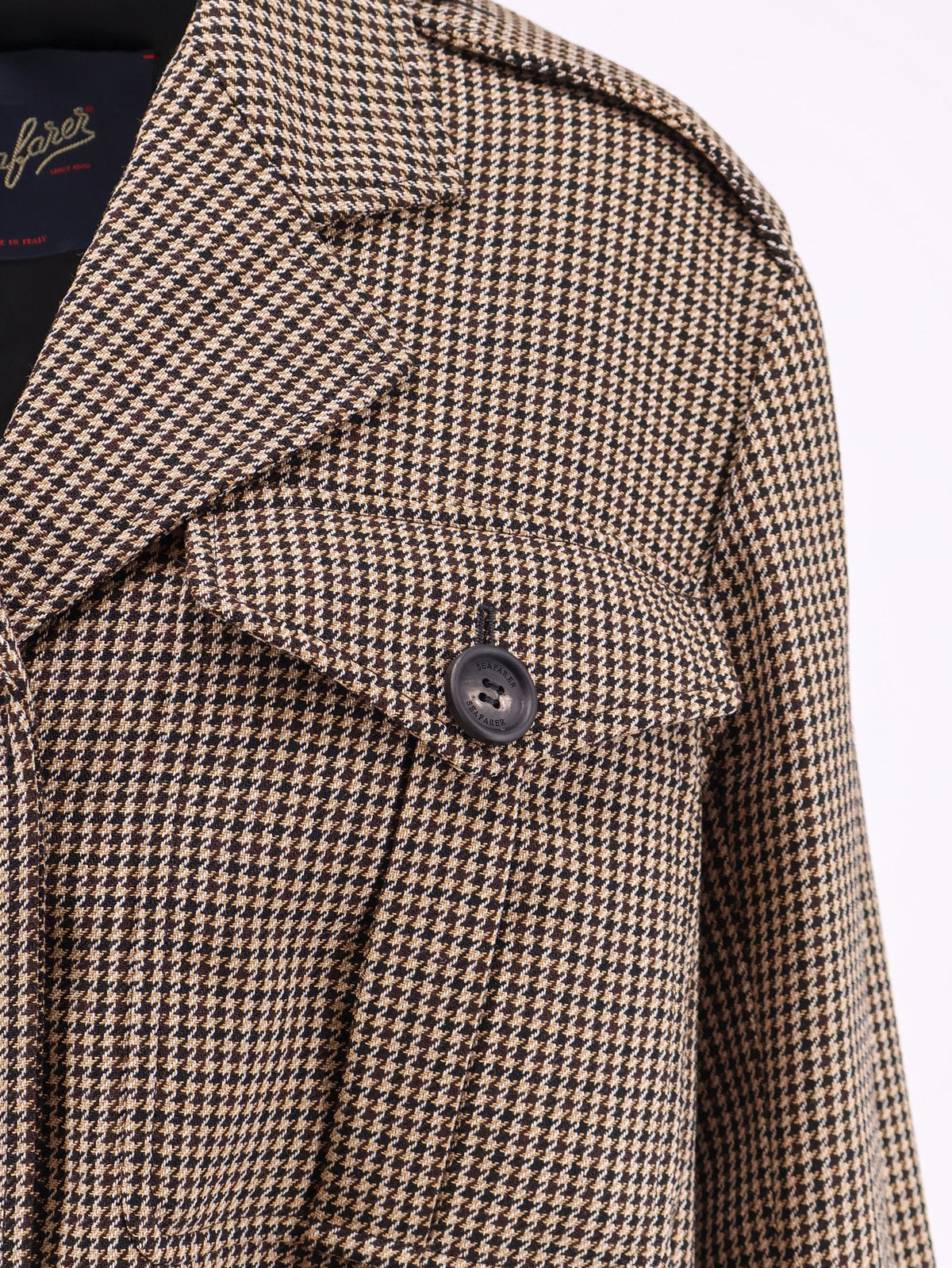 Cris wool jacket with houndstooth pattern