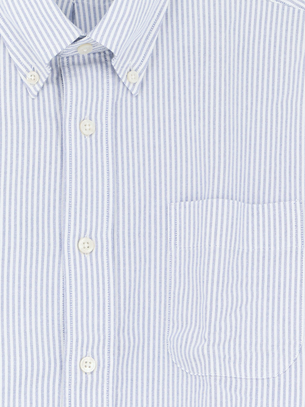 Doubling Ox unisex white/light blue cotton shirt