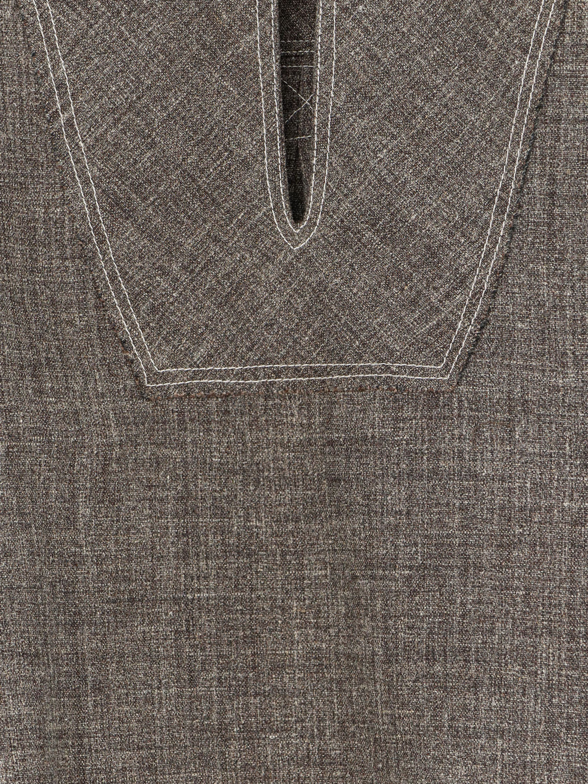 Jana shirt with stitching in melange linen