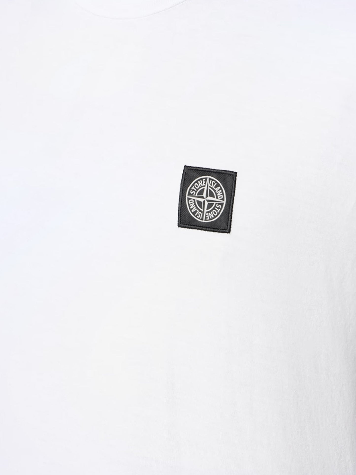 Cotton T-shirt with front logo patch