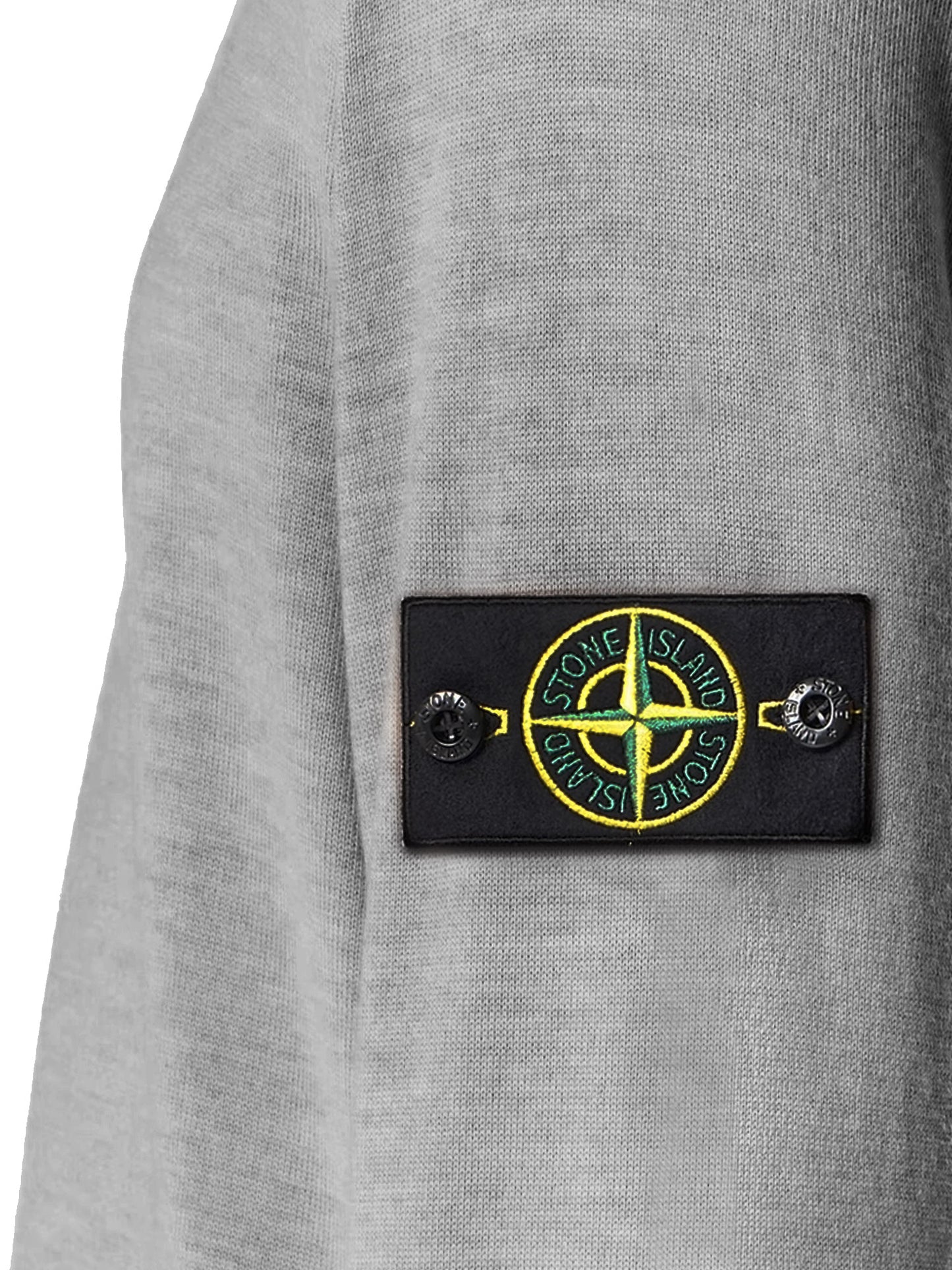 Wool sweater with side logo patch