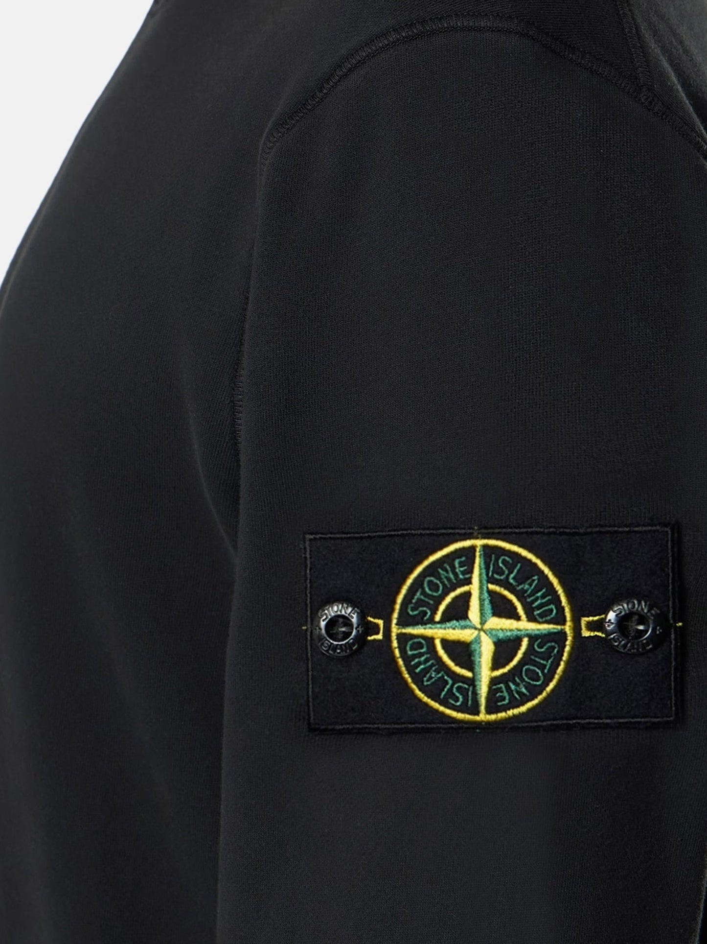 Cotton sweatshirt with side logo patch