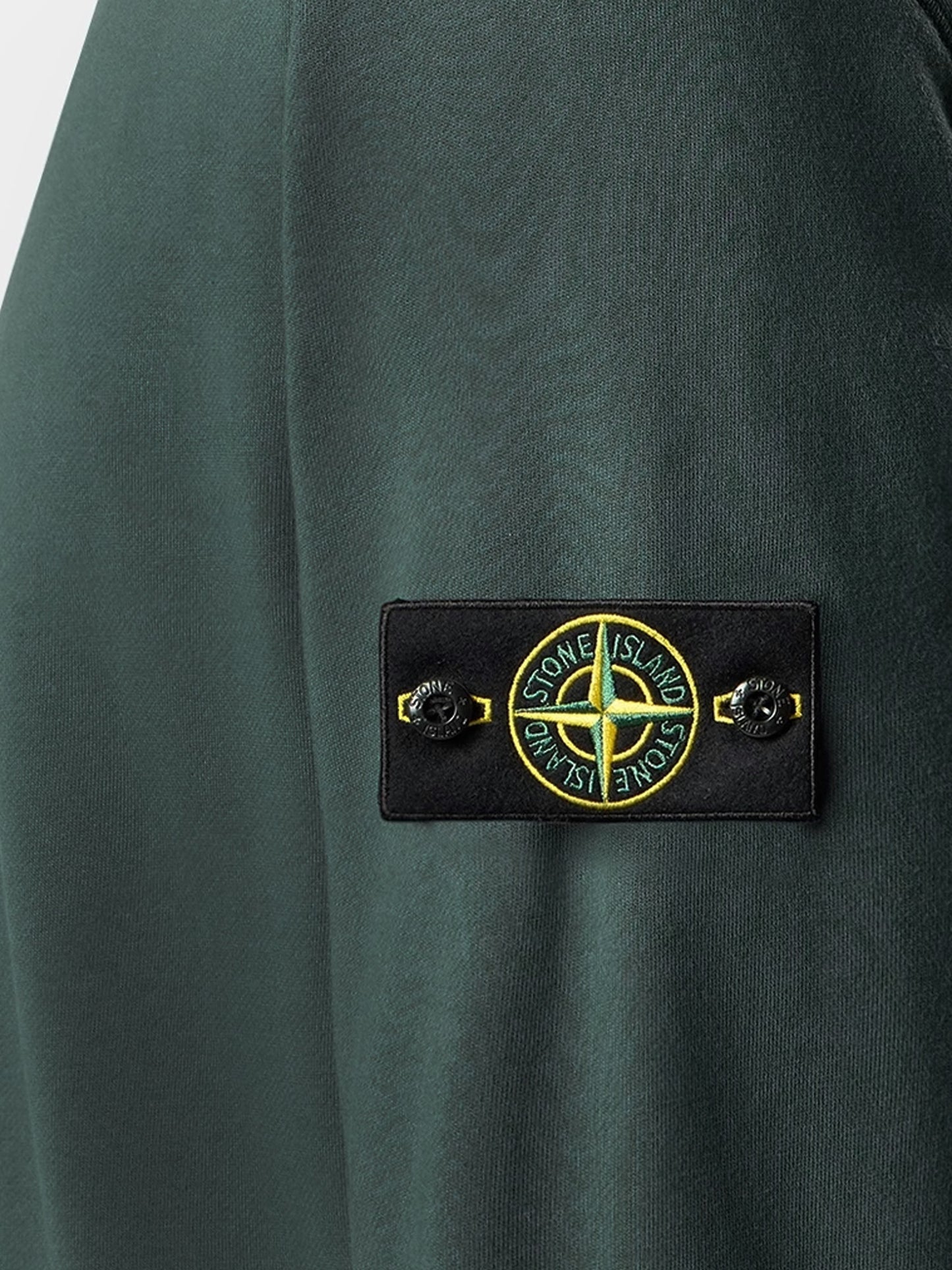 Cotton sweatshirt with side logo patch