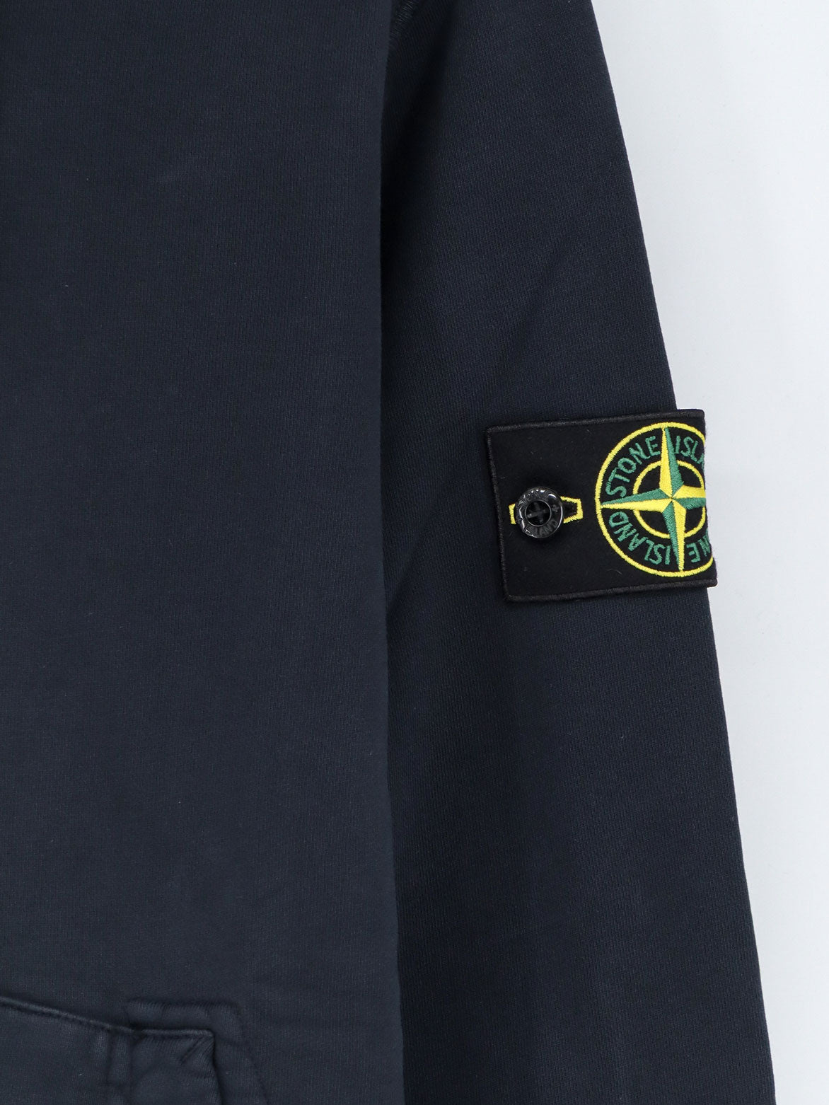 Felpa in cotone con patch logo laterale