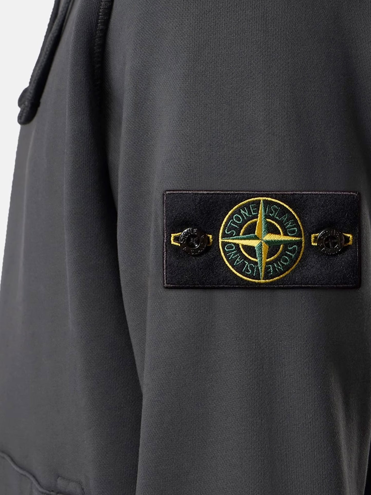 Cotton sweatshirt with side logo patch