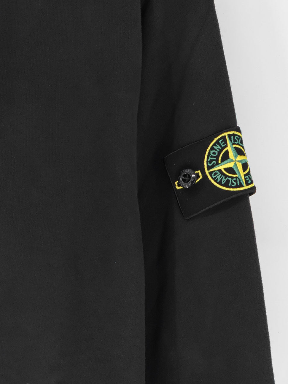 Cotton sweatshirt with side logo patch
