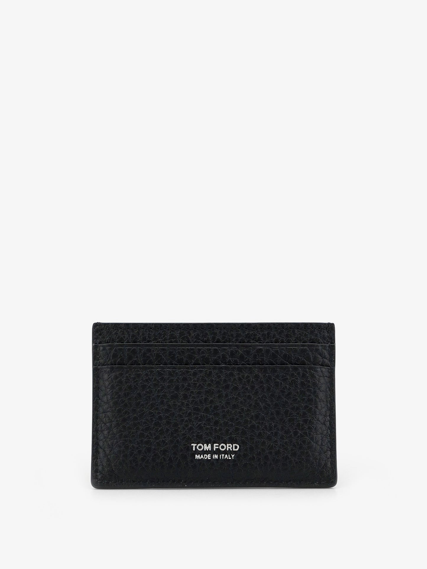 Portacarte in pelle con logo goffrato