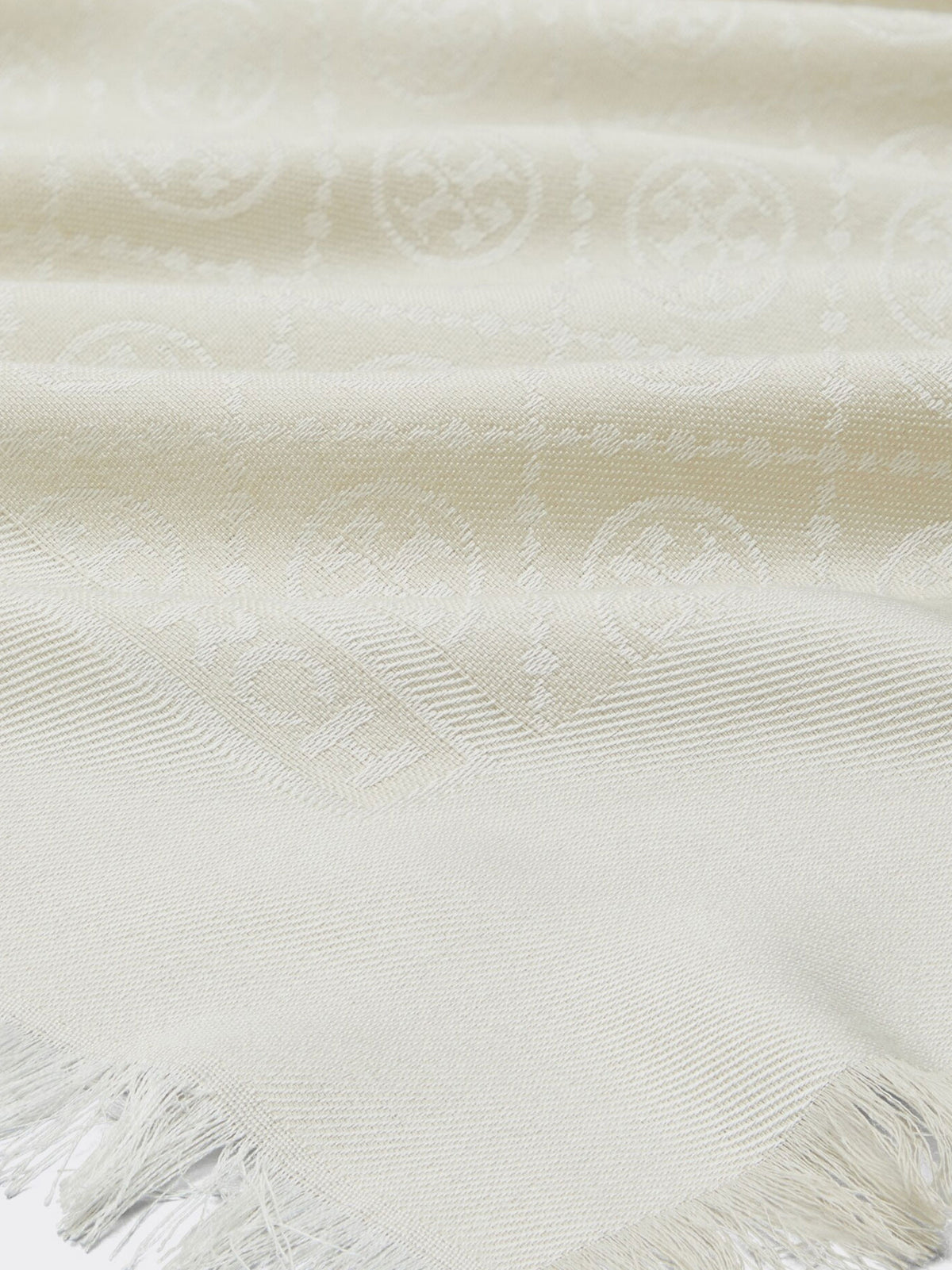 Sciarpa T Monogram Jacquard Traveler in misto seta e lana