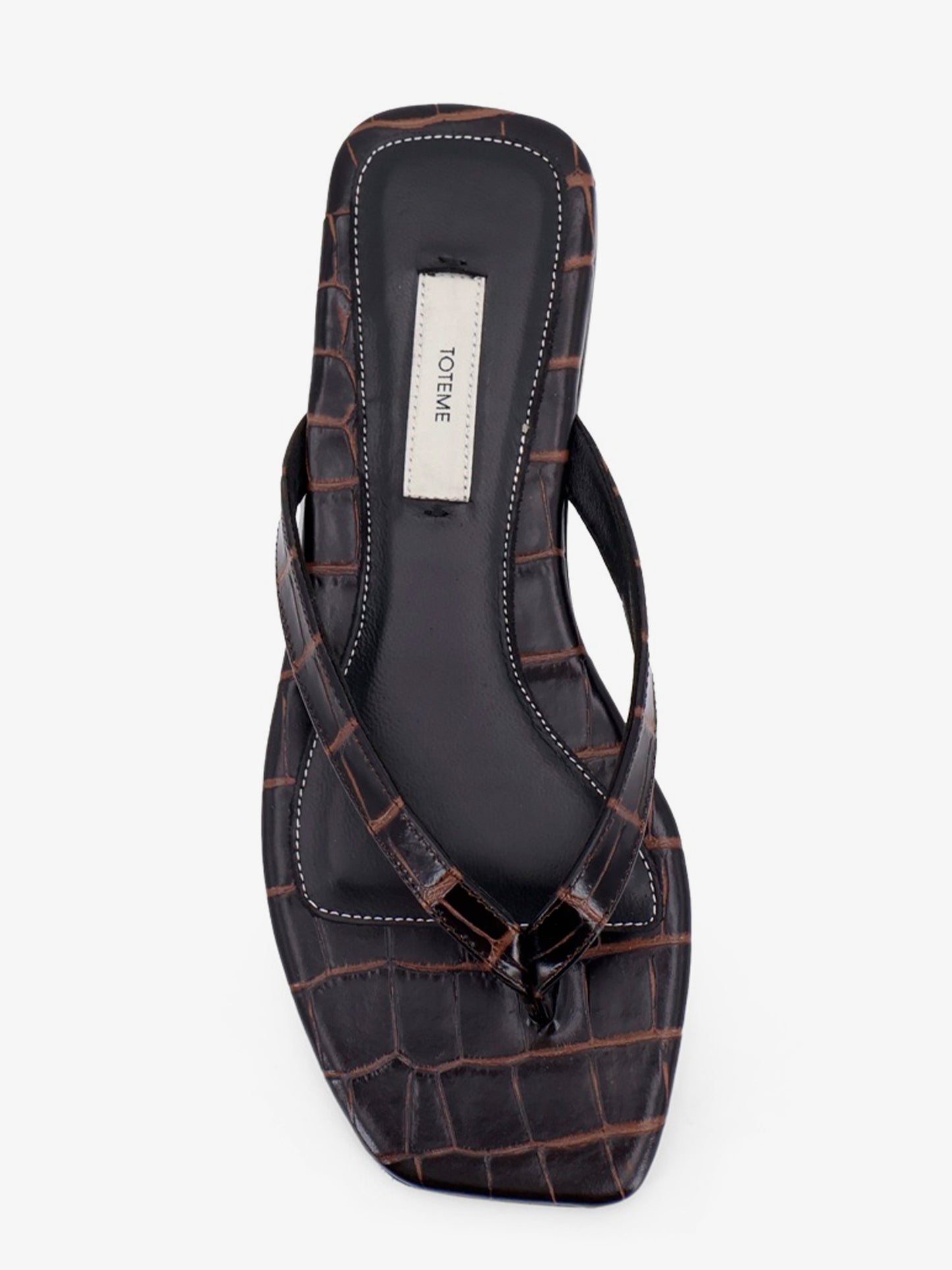 Sandali Croco-embossed in pelle