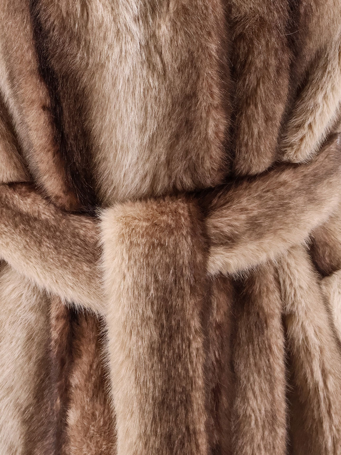 Sleeveless faux fur coat