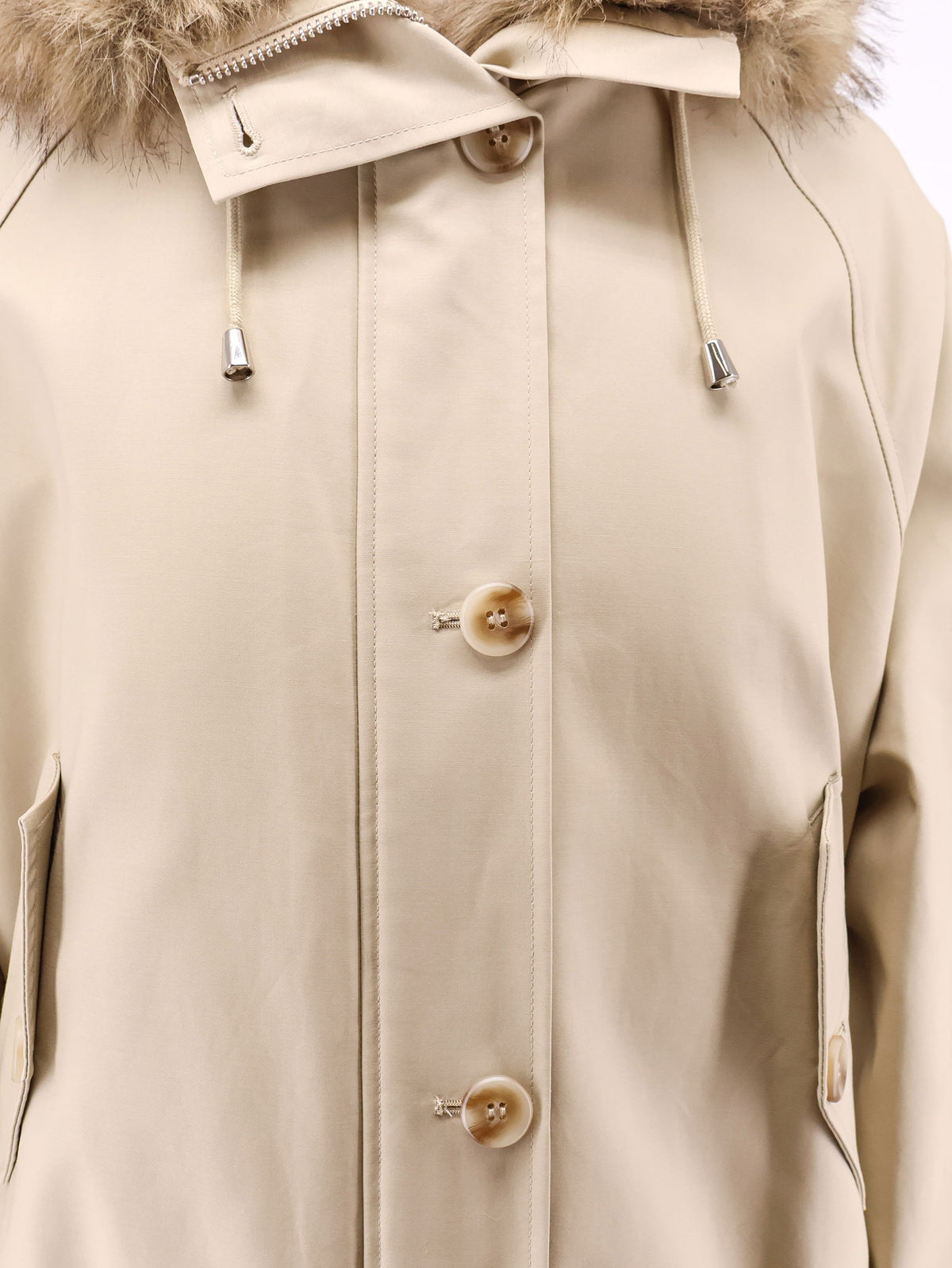 Reversible faux fur parka jacket